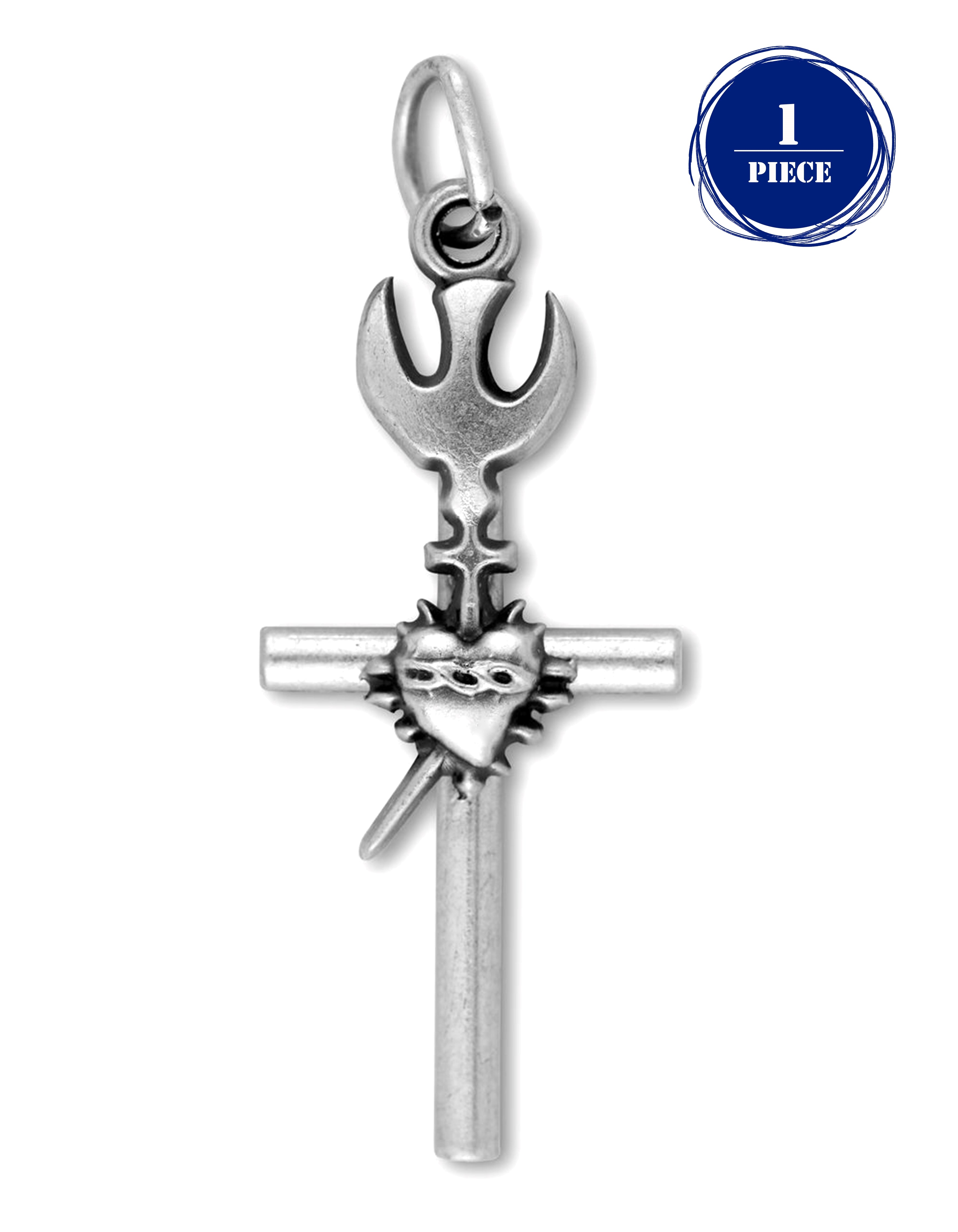 Cruz del Espíritu Santo y Sagrado Corazón 1.3"