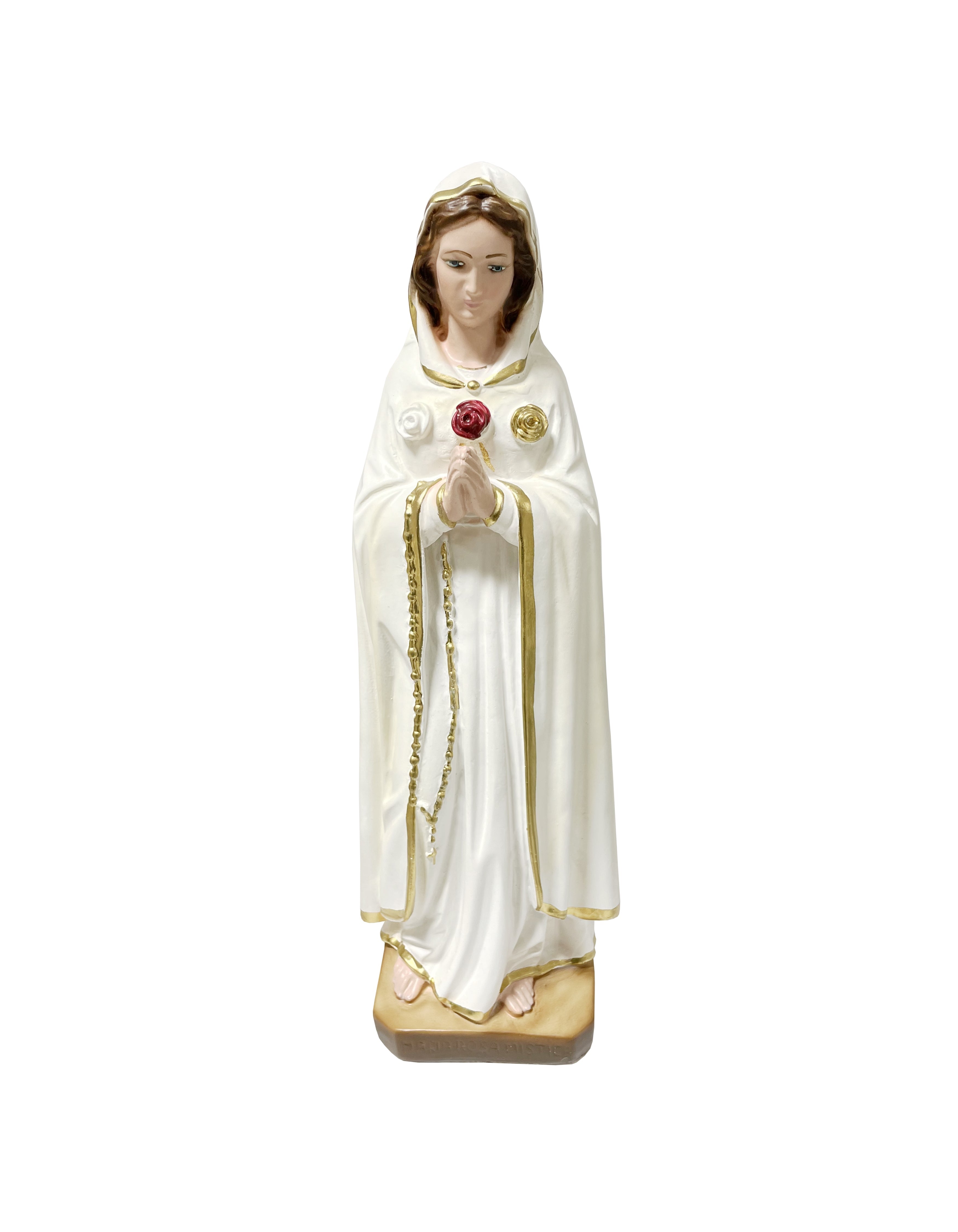 Estatua religiosa de Nuestra Señora de la Rosa Mística 12" de altura