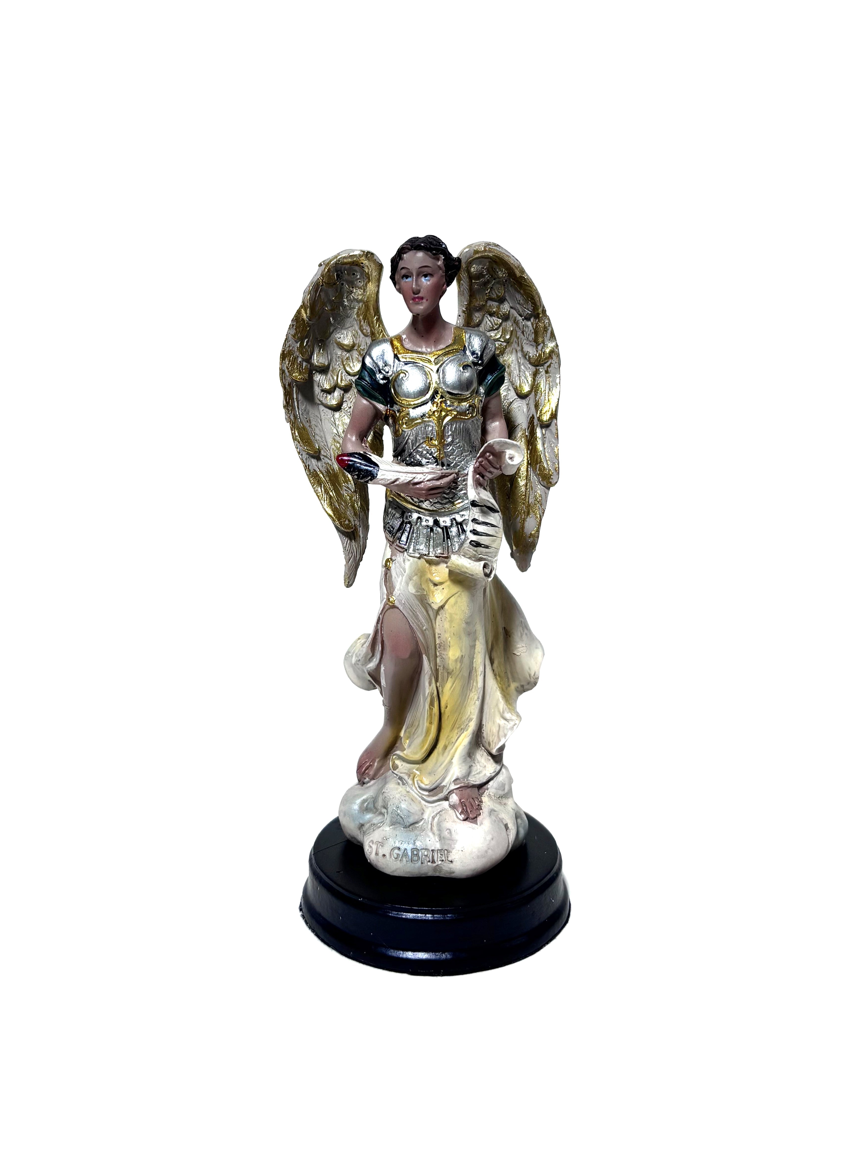 Estatua religiosa de San Gabriel Arcángel 5" de altura