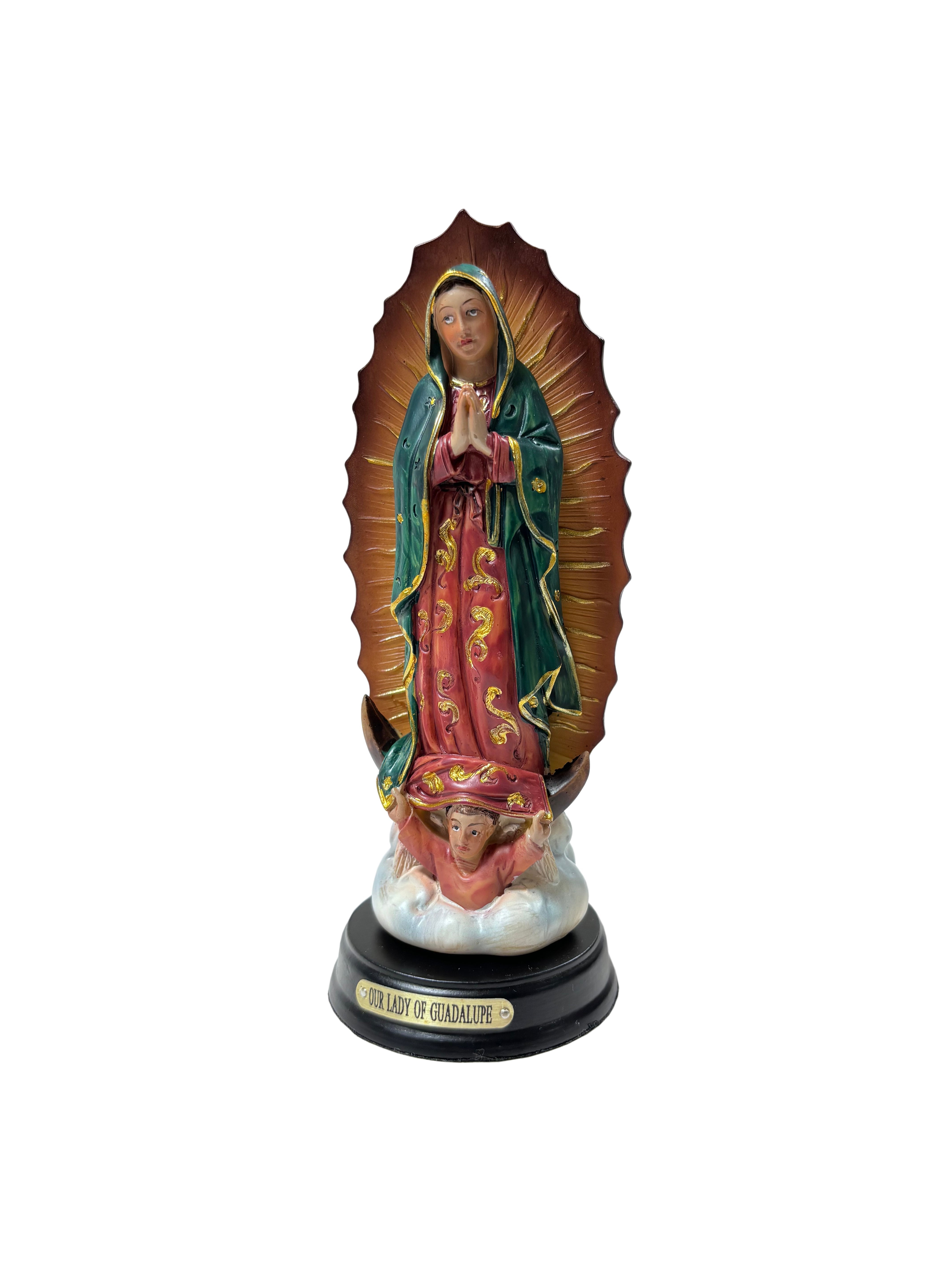 Estatua religiosa de Nuestra Señora de Guadalupe de 5" de altura