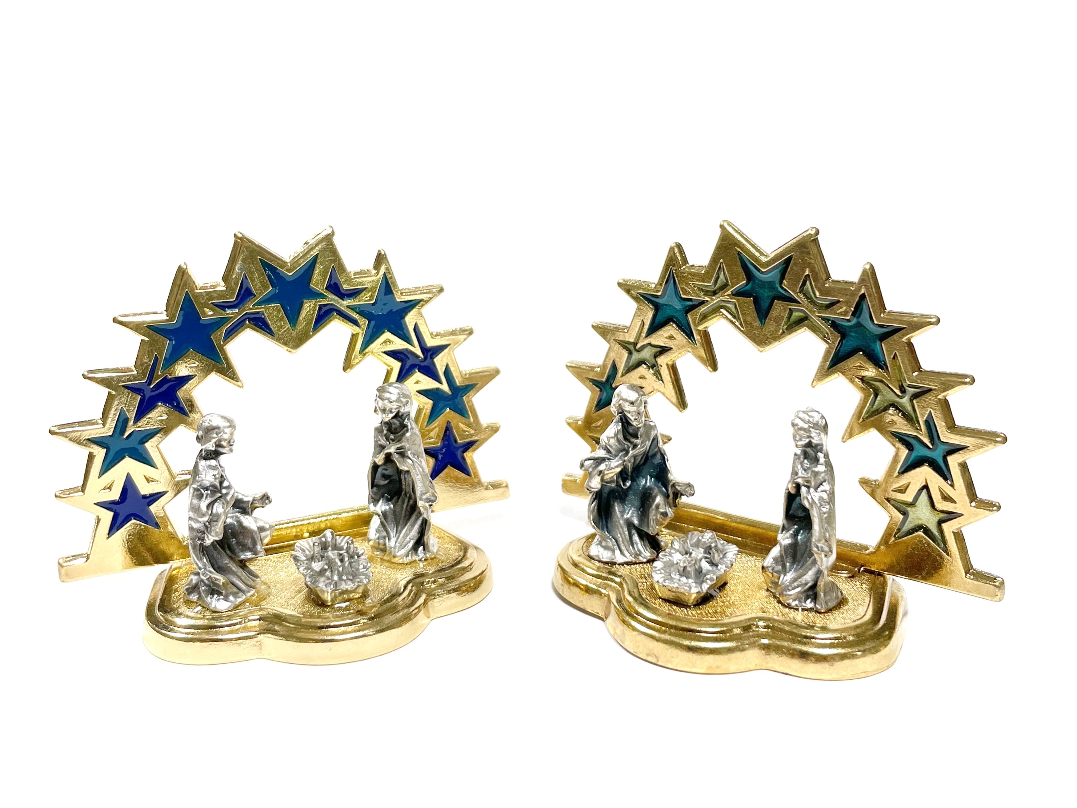 Arco de la Natividad con Estrellas estilo vitral