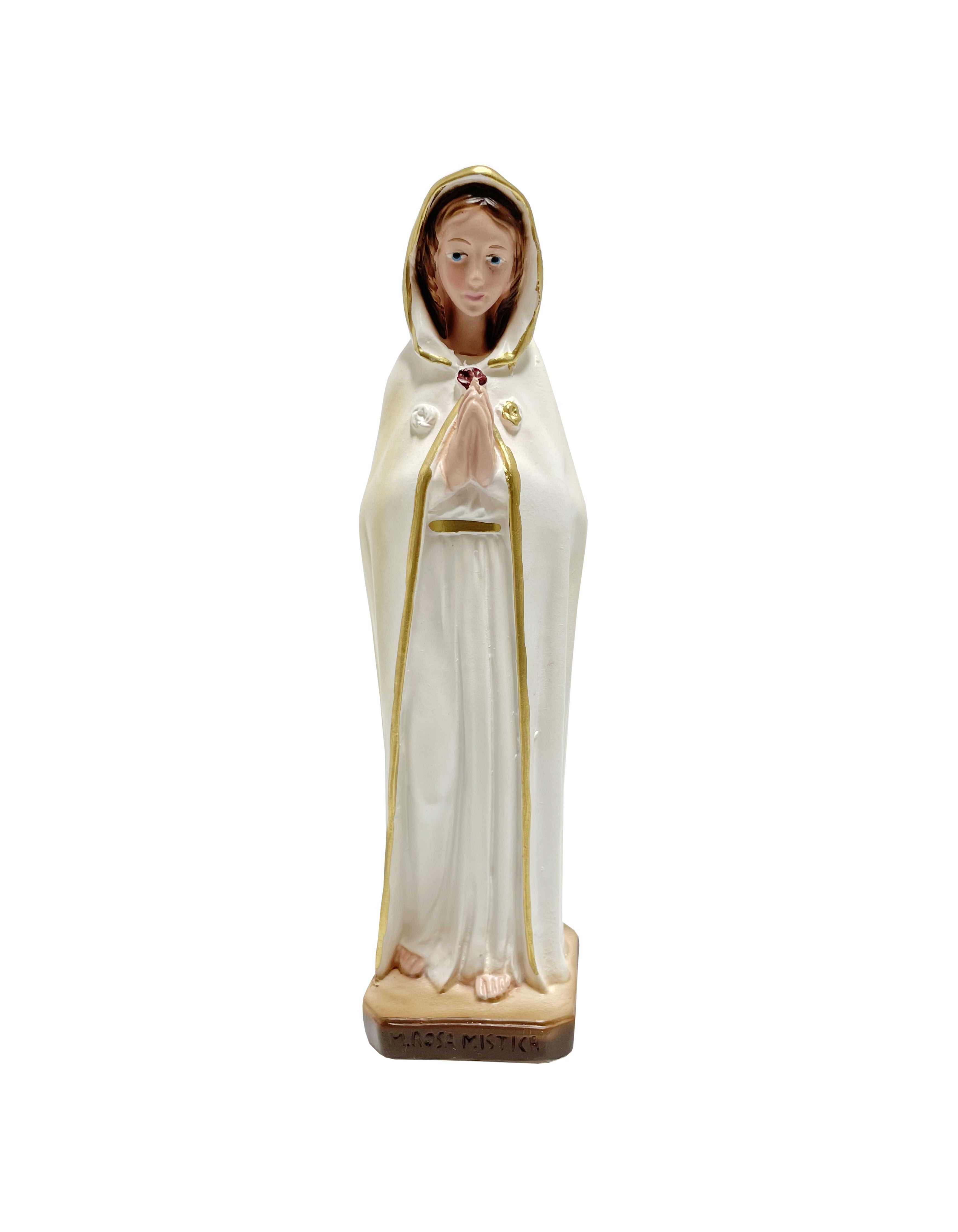 Estatua religiosa de Nuestra Señora de la Rosa Mística 8,5" de altura