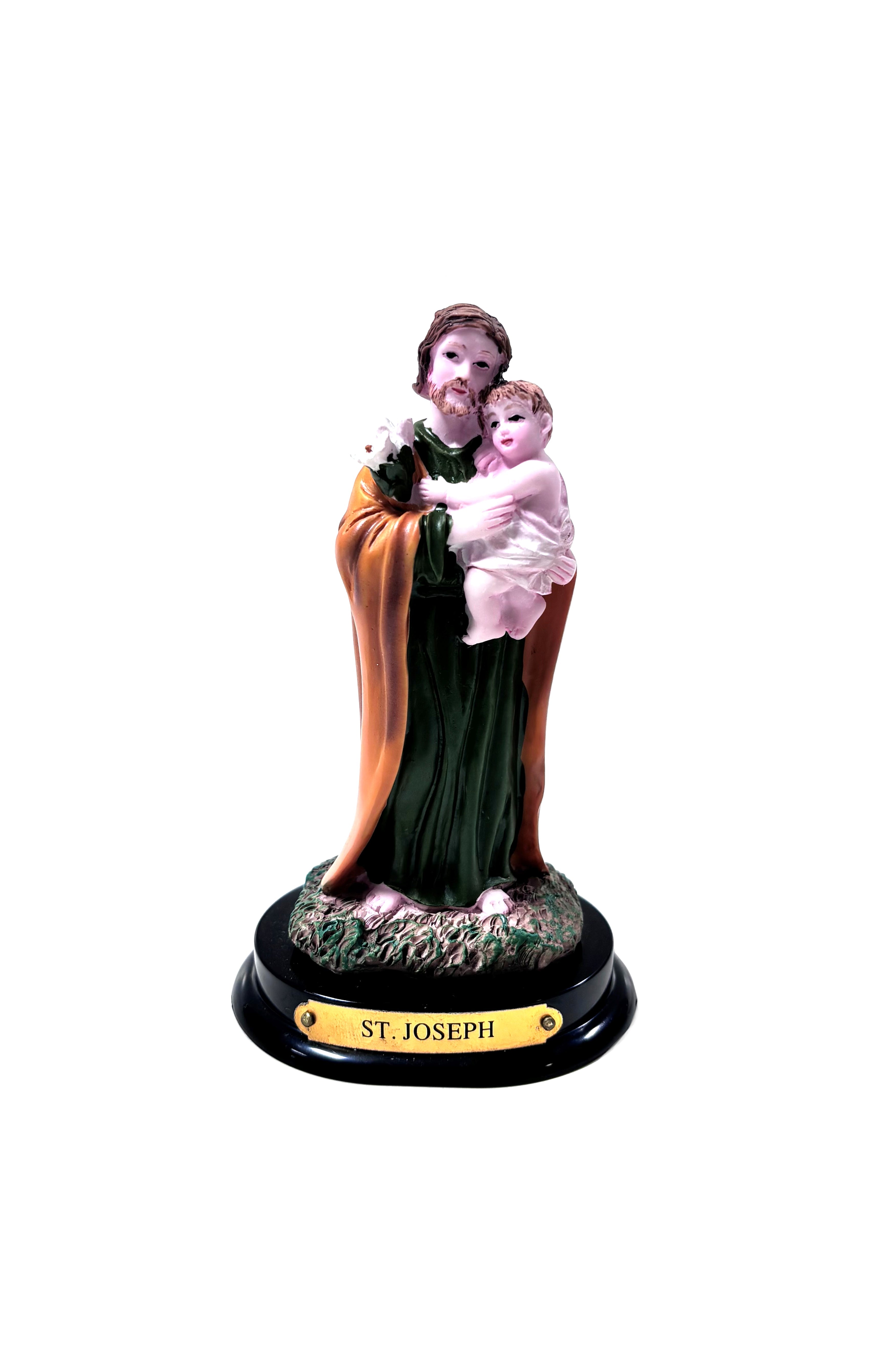 Estatua religiosa de San José de 5" de altura