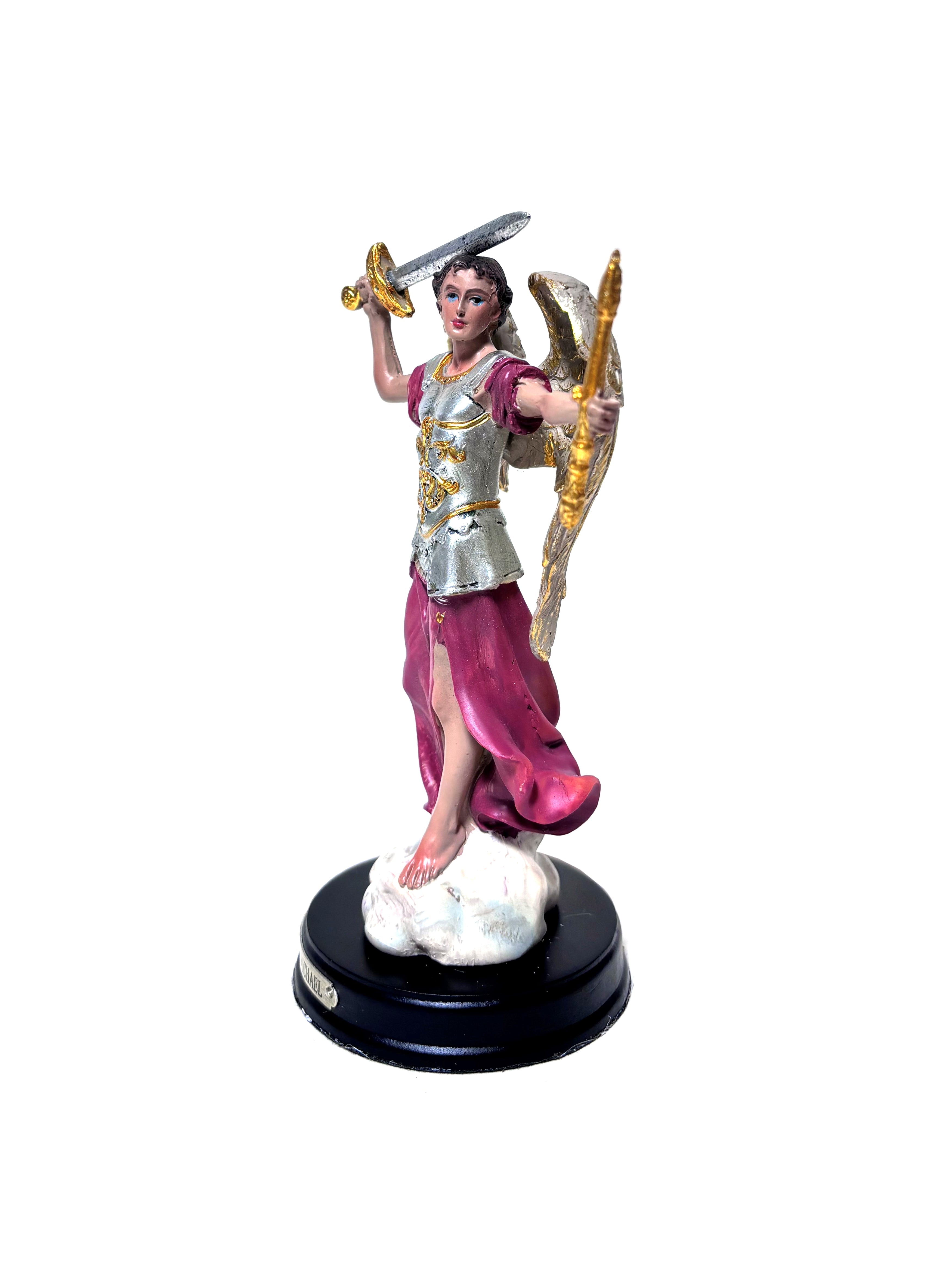 Estatua religiosa de San Miguel Arcángel de 5" de altura