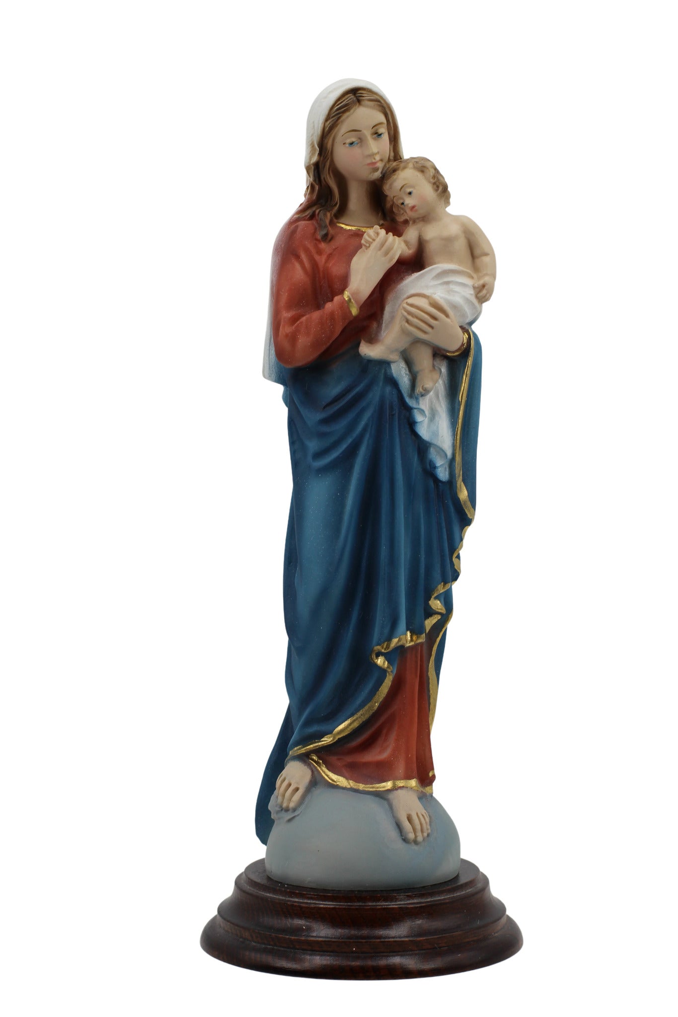 La Virgen María y el Niño Jesús sobre el mundo de The Faith Gift Collection