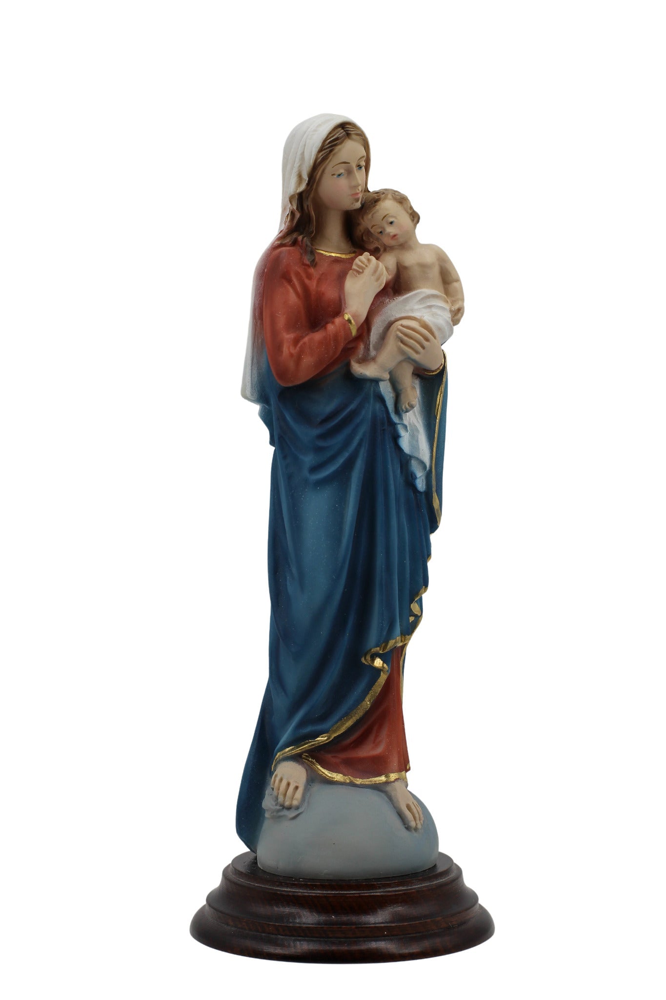 La Virgen María y el Niño Jesús sobre el mundo de The Faith Gift Collection
