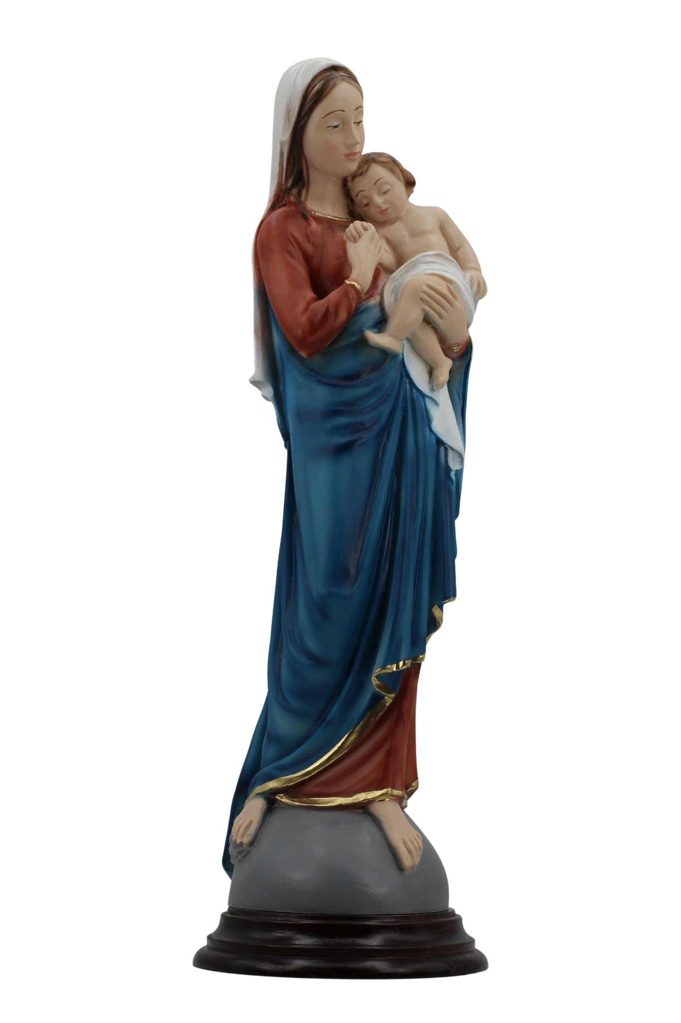 La Virgen María y el Niño Jesús sobre el mundo de The Faith Gift Collection