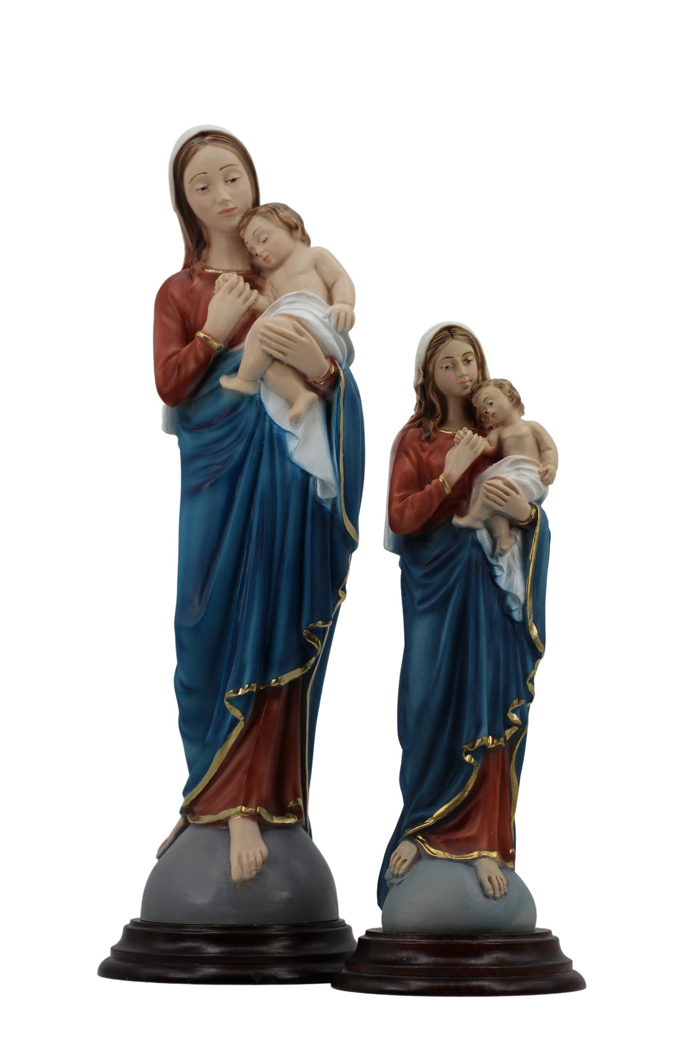 La Virgen María y el Niño Jesús sobre el mundo de The Faith Gift Collection