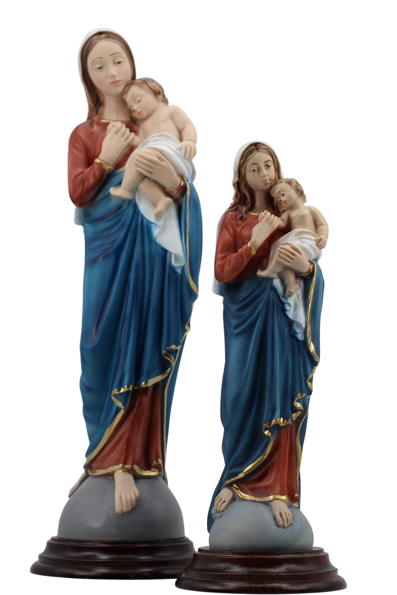La Virgen María y el Niño Jesús sobre el mundo de The Faith Gift Collection