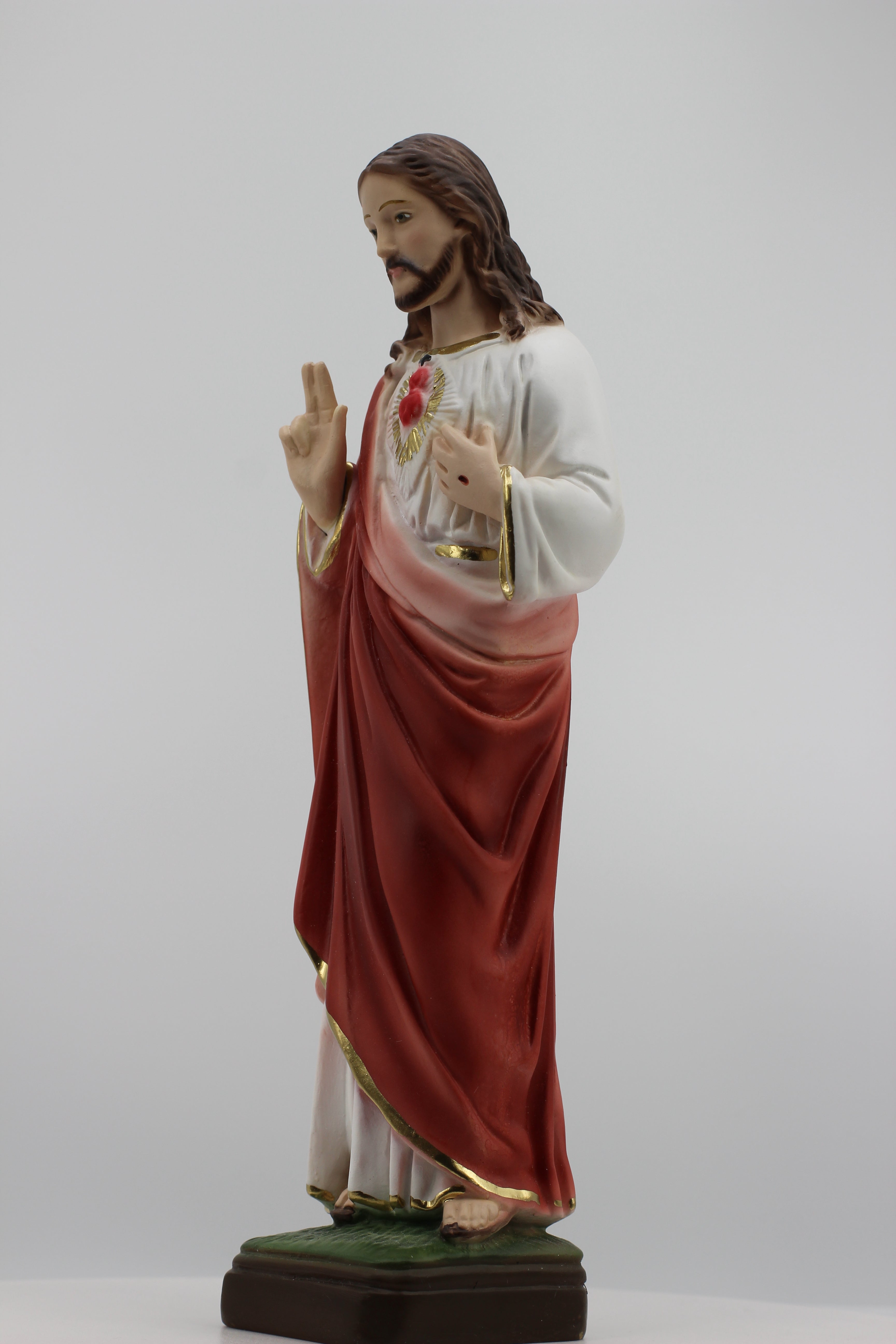 Estatua del Sagrado Corazón de Jesús de The Faith Gift Shop - Pintada a mano en Italia - Nuestra colección de Toscana - / Sagrado Corazon de Jesus