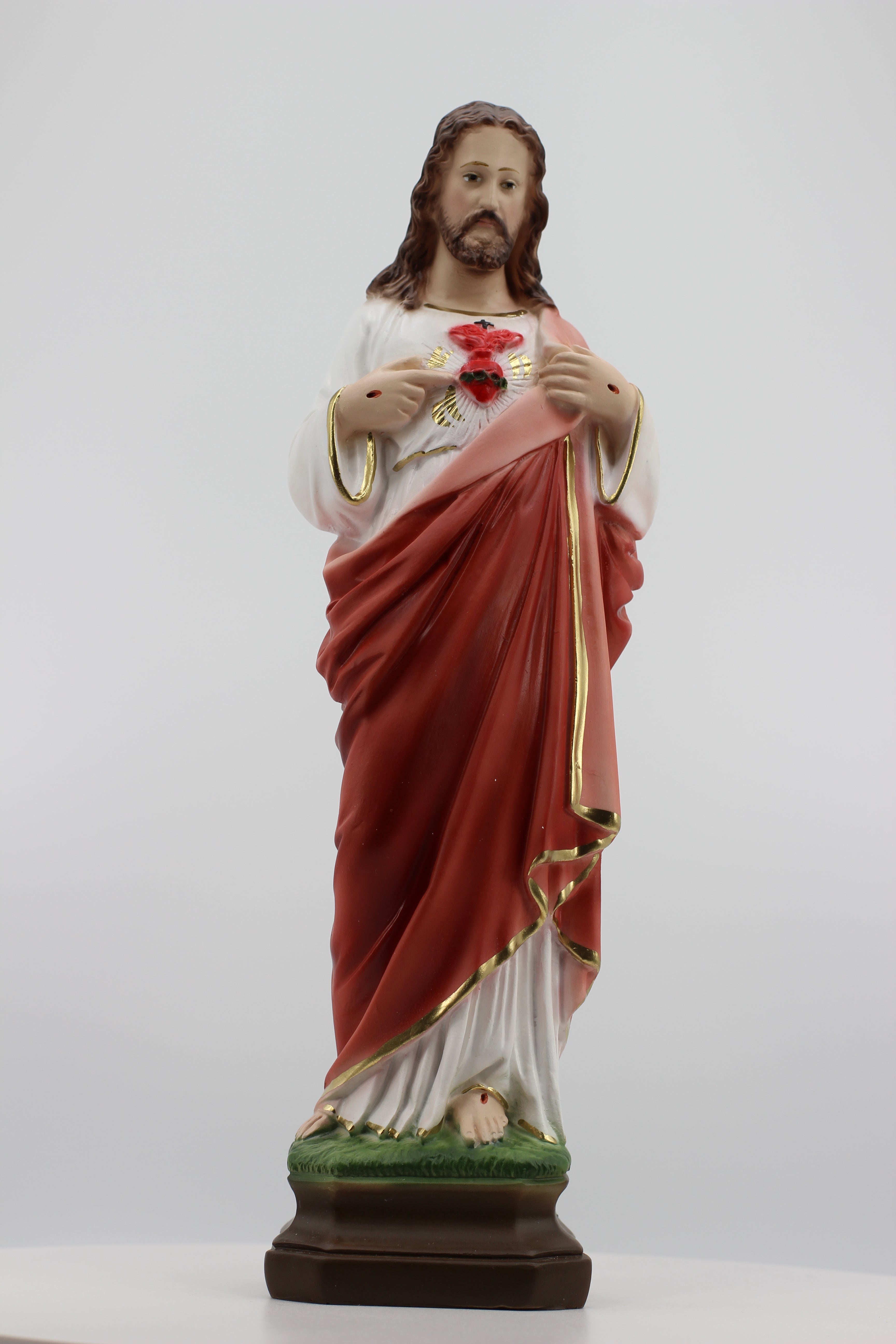 Estatua del Sagrado Corazón de Jesús de The Faith Gift Shop - Pintada a mano en Italia - Nuestra colección de Toscana - / Sagrado Corazon de Jesus