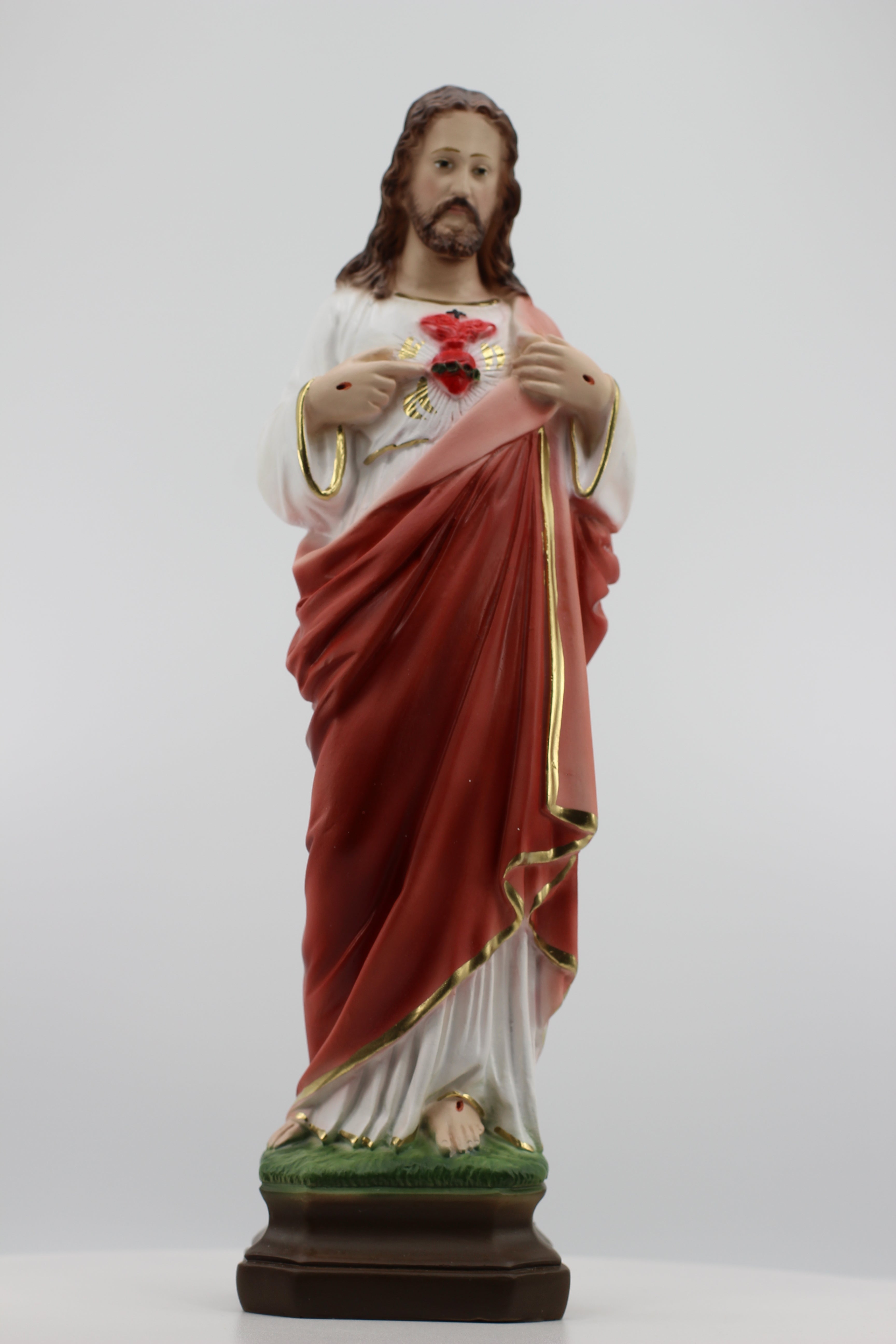 Estatua del Sagrado Corazón de Jesús de The Faith Gift Shop - Pintada a mano en Italia - Nuestra colección de Toscana - / Sagrado Corazon de Jesus