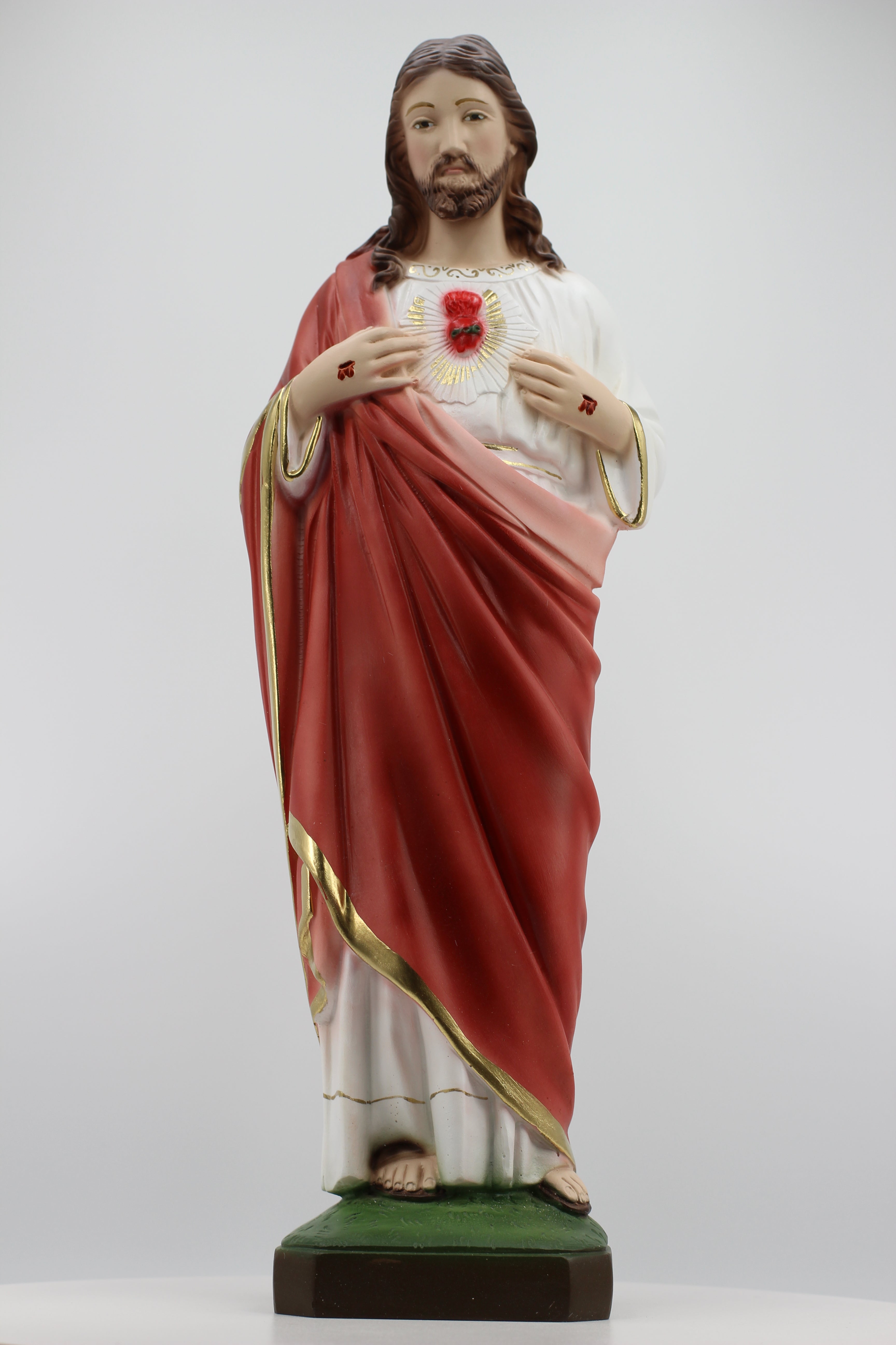 Estatua del Sagrado Corazón de Jesús de The Faith Gift Shop - Pintada a mano en Italia - Nuestra colección de Toscana - / Sagrado Corazon de Jesus