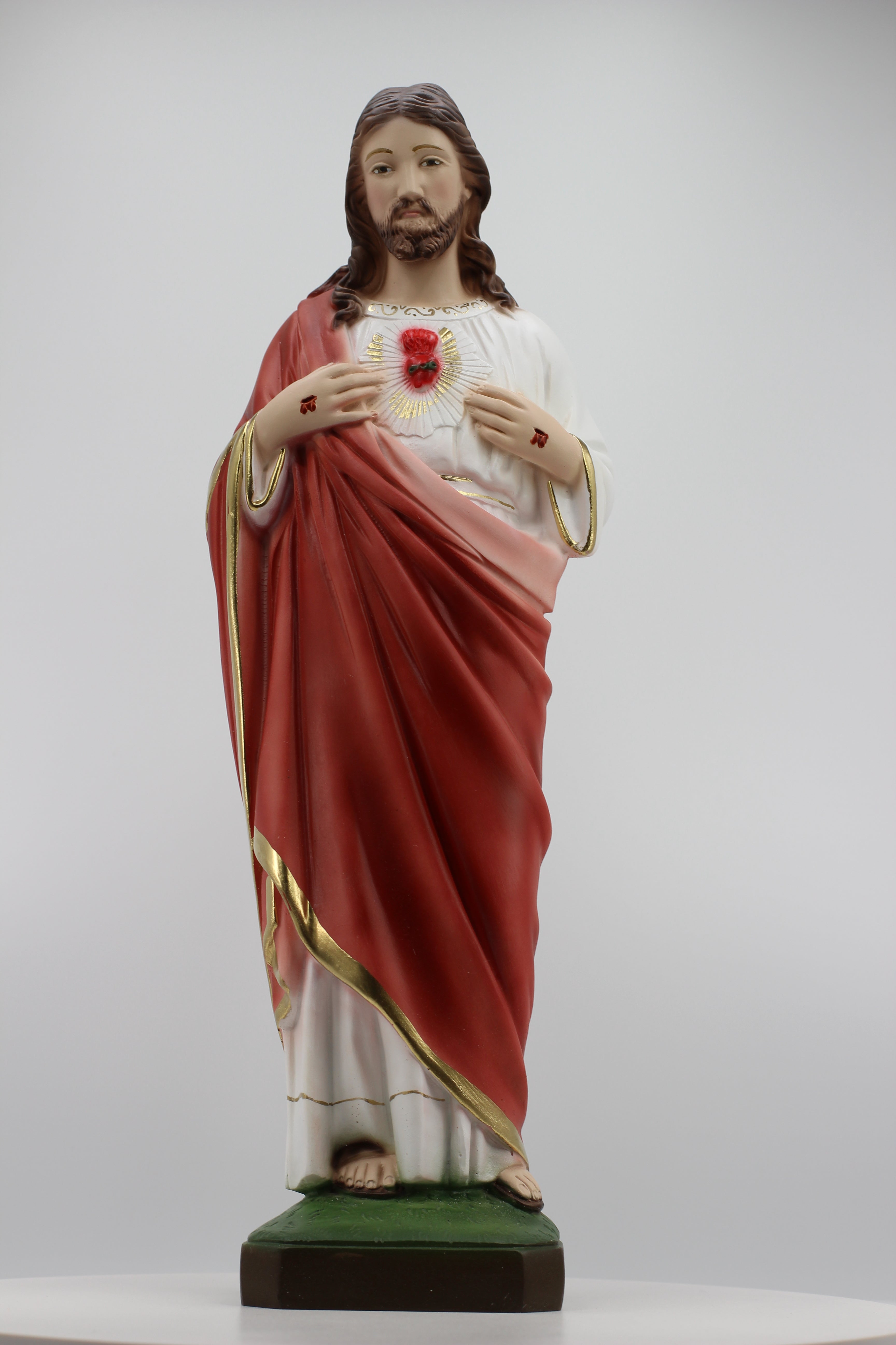 Estatua del Sagrado Corazón de Jesús de The Faith Gift Shop - Pintada a mano en Italia - Nuestra colección de Toscana - / Sagrado Corazon de Jesus
