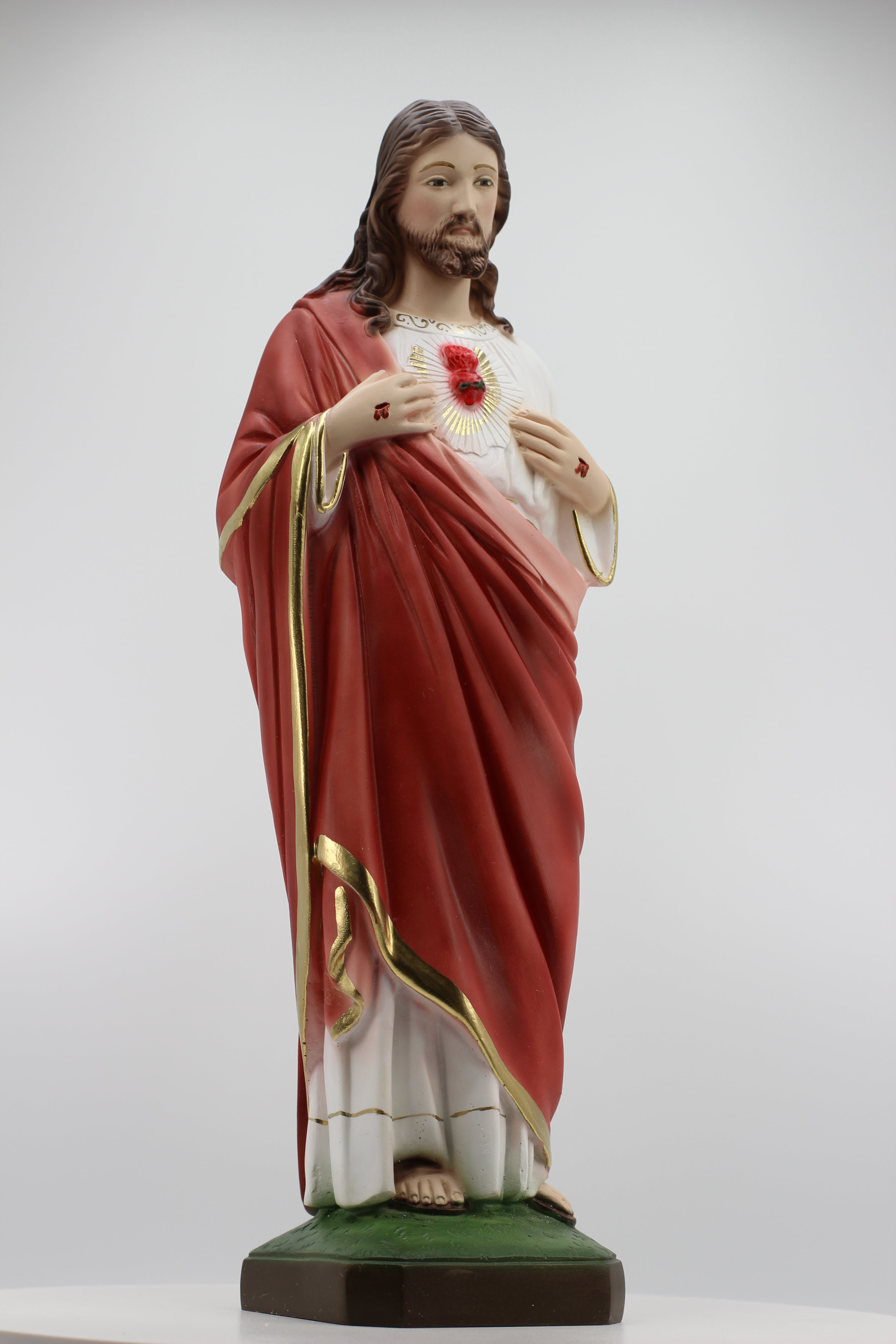 Estatua del Sagrado Corazón de Jesús de The Faith Gift Shop - Pintada a mano en Italia - Nuestra colección de Toscana - / Sagrado Corazon de Jesus