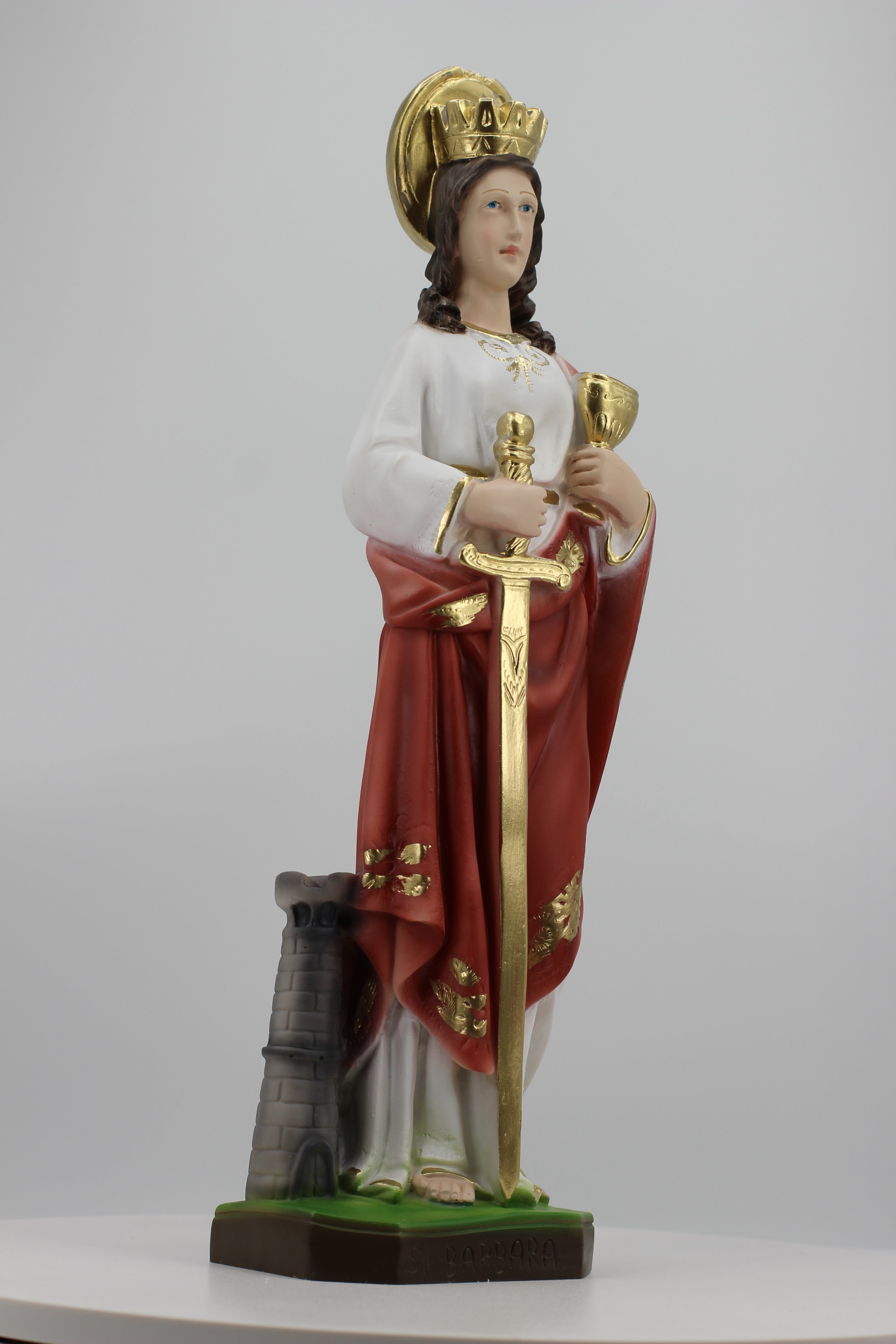Estatua de Santa Bárbara de The Faith Gift Shop - Pintada a mano en Italia - Nuestra colección de Toscana