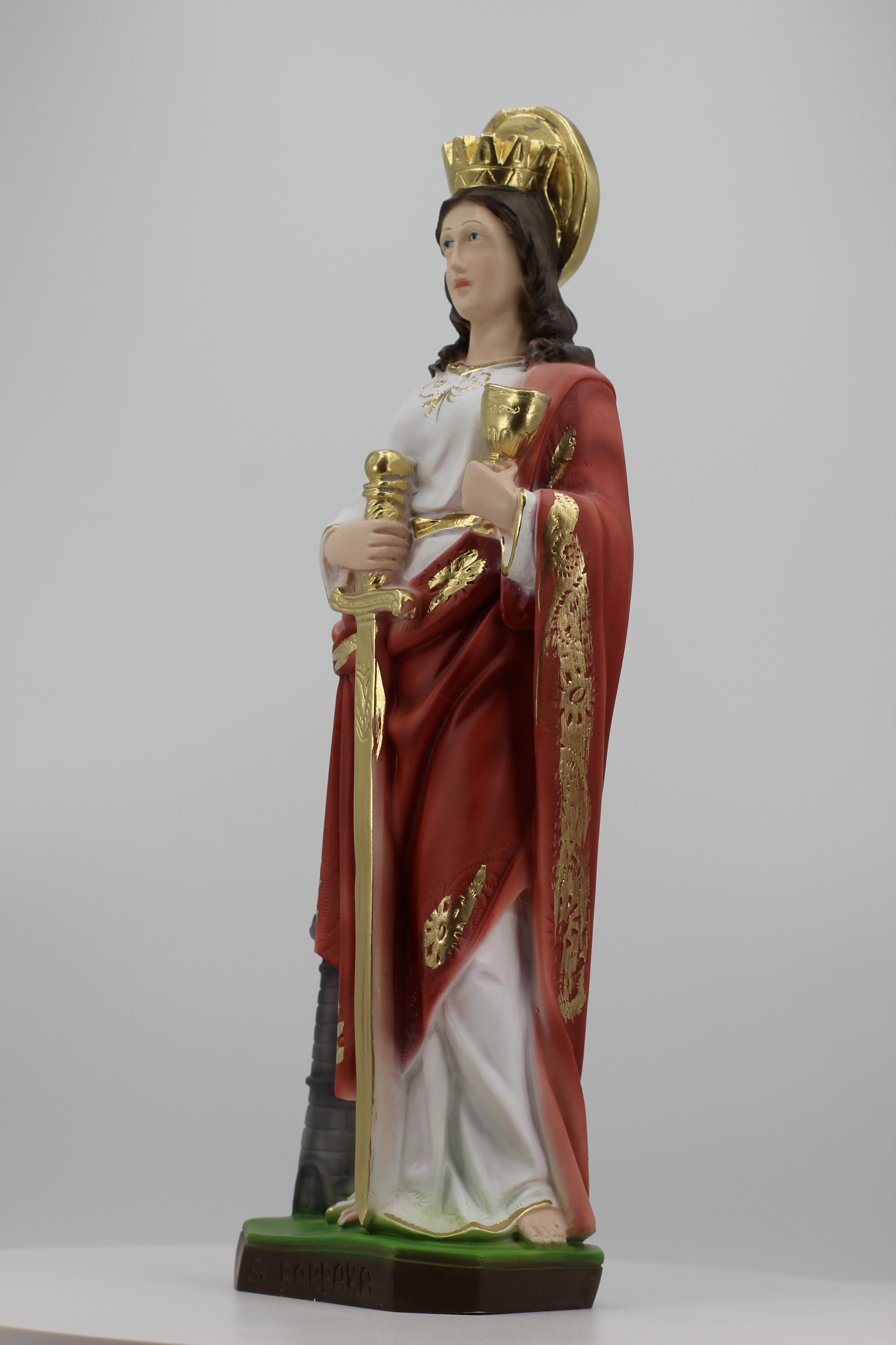 Estatua de Santa Bárbara de The Faith Gift Shop - Pintada a mano en Italia - Nuestra colección de Toscana