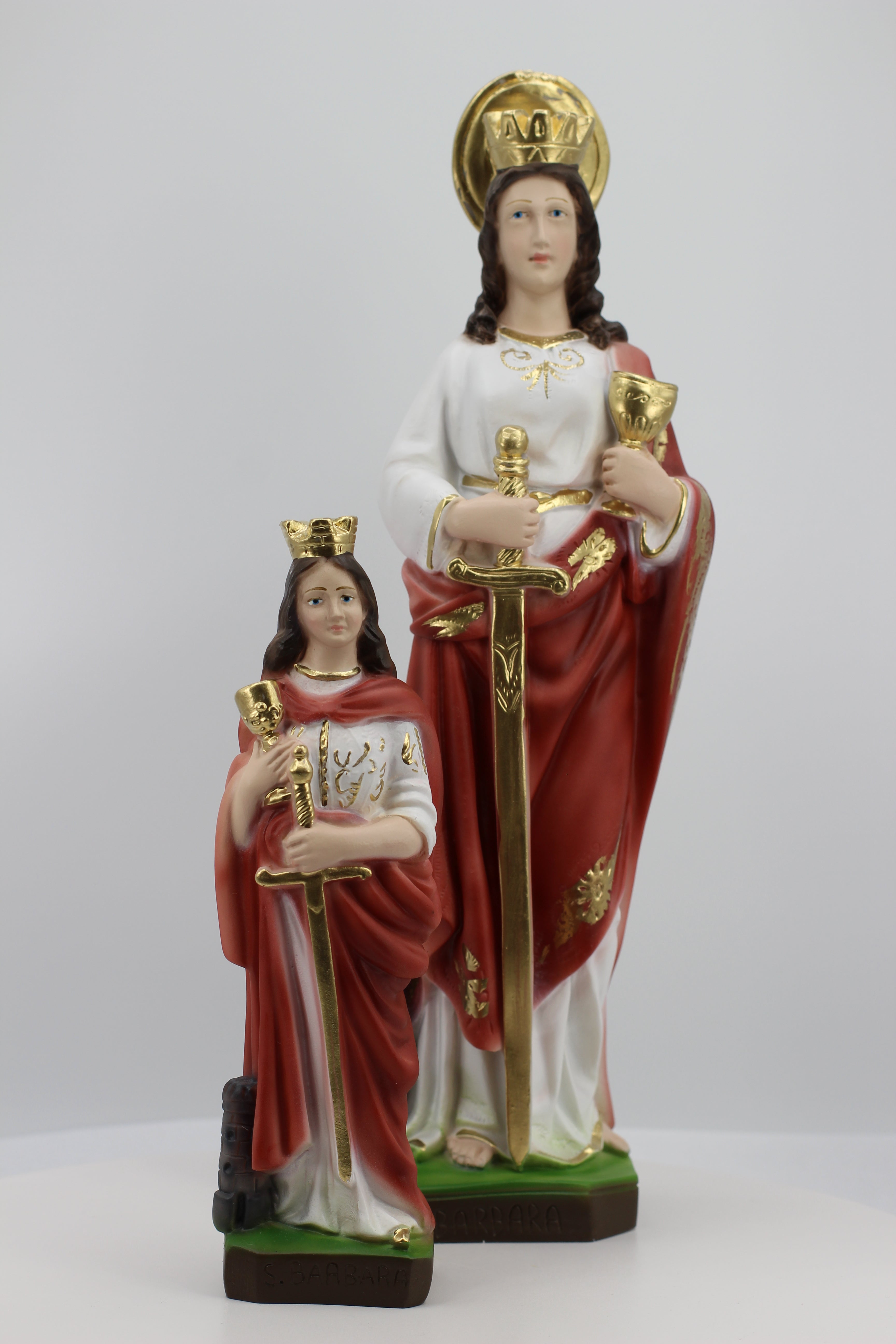 Estatua de Santa Bárbara de The Faith Gift Shop - Pintada a mano en Italia - Nuestra colección de Toscana
