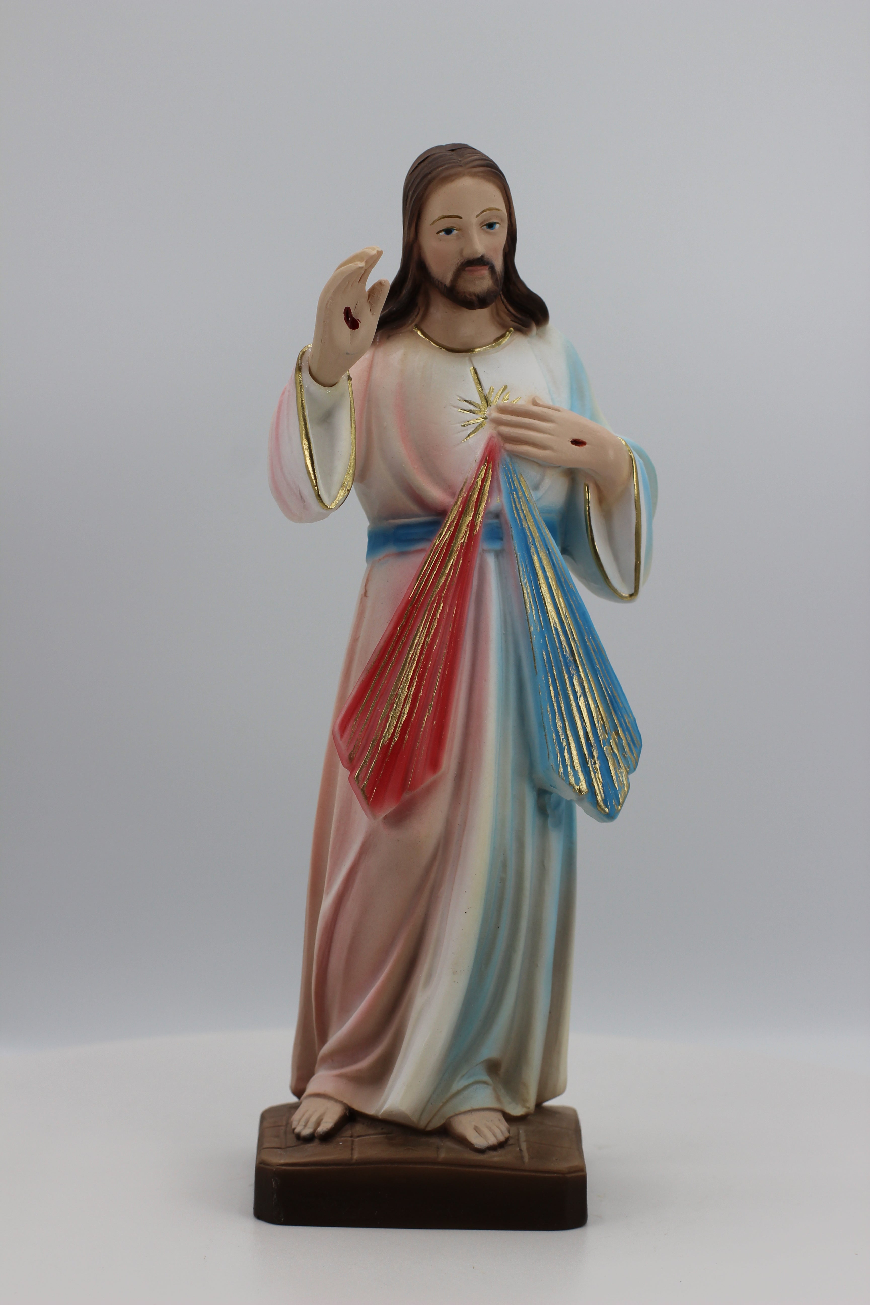 Estatua de la Divina Misericordia de The Faith Gift Shop - Pintada a mano en Italia - Nuestra colección de Toscana - Imagen de la Divina Misericordia