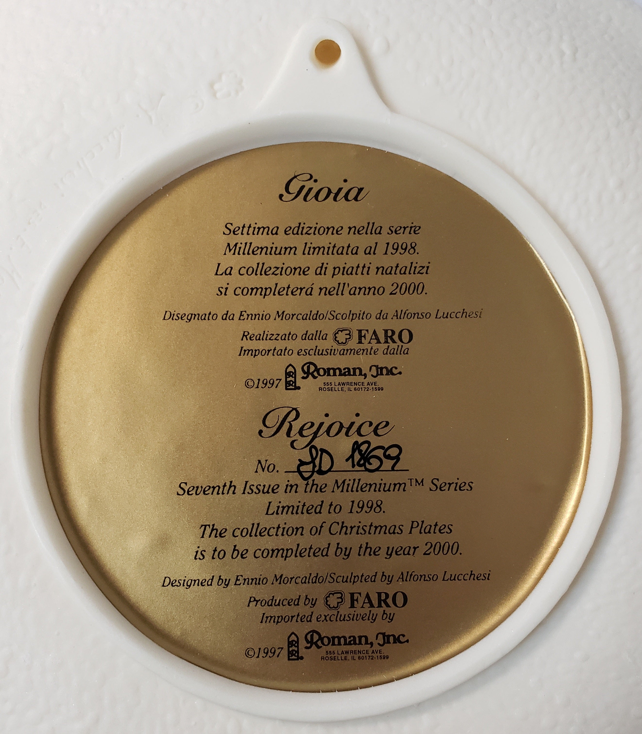 Plato Faro Vintage Fabricado En Italia