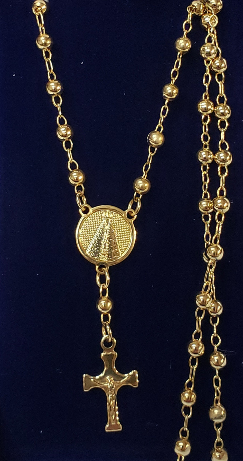 Collar Rosario Virgen María 14kGP