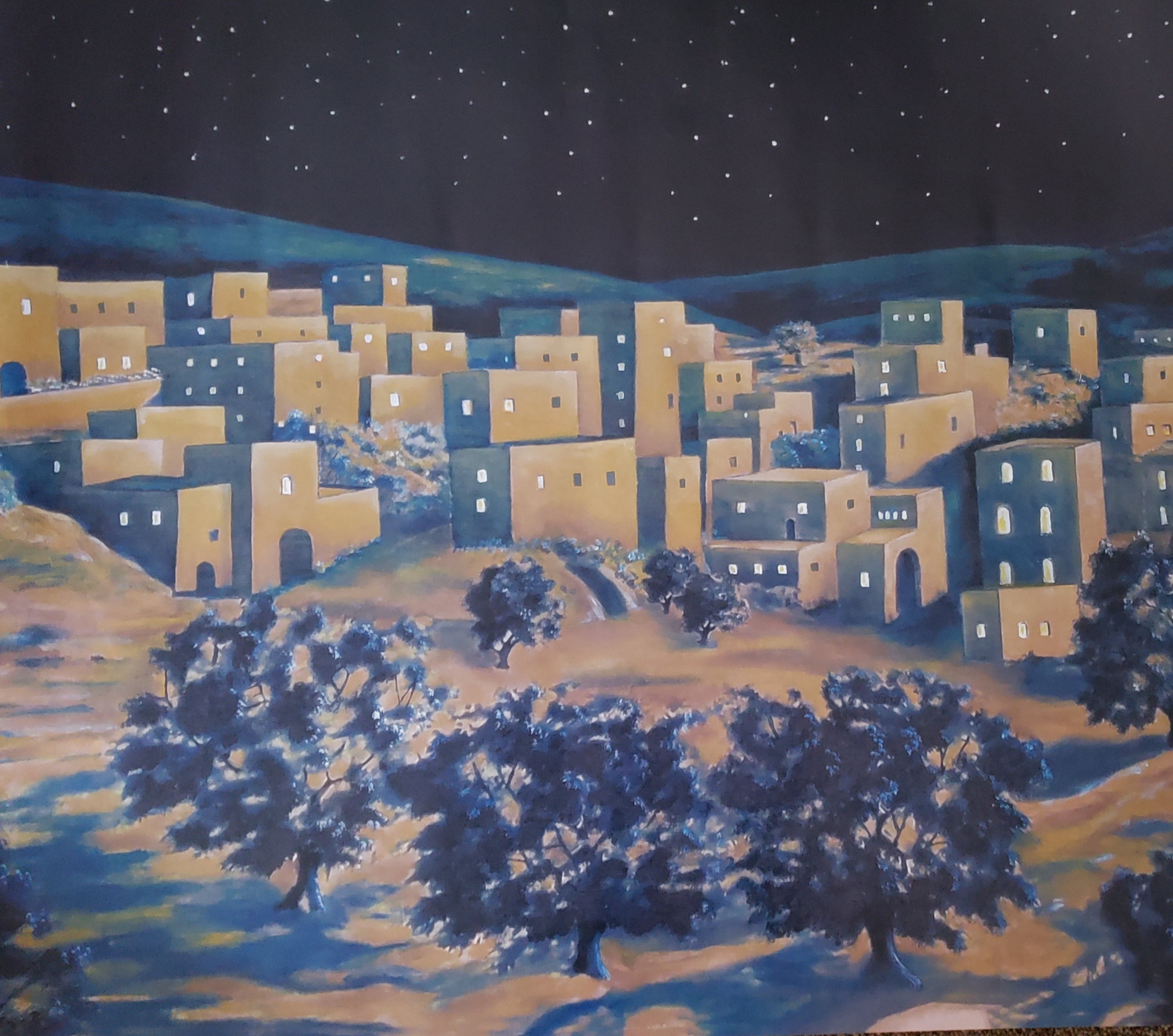 Nativity scene setting,  1 Pageant Backdrop and 5 Paper Roll 27" X 39"