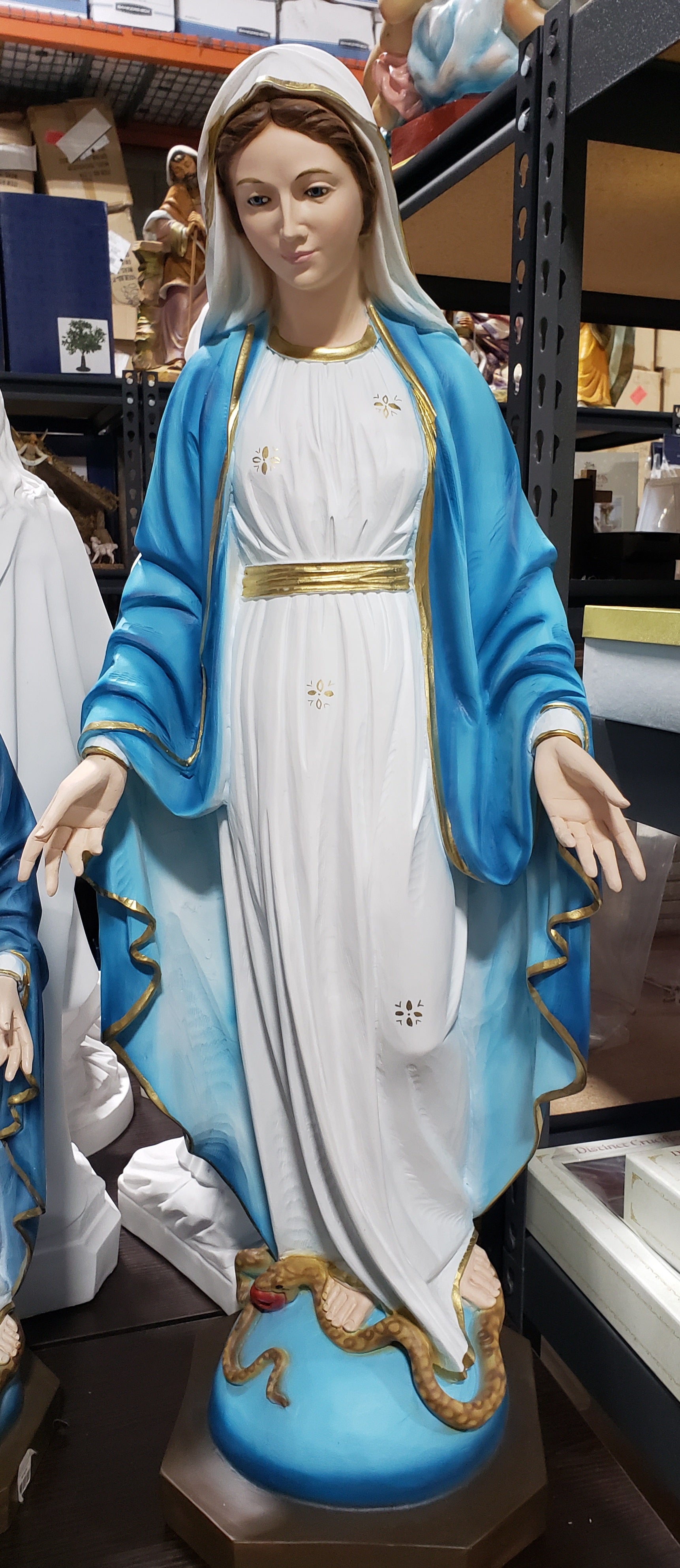 La Tienda de Regalos de Fe Nuestra Señora de las Gracias - María Milagrosa - Pintada a Mano en Italia - Nuestra Colección Toscana - Virgen La Milagrosa