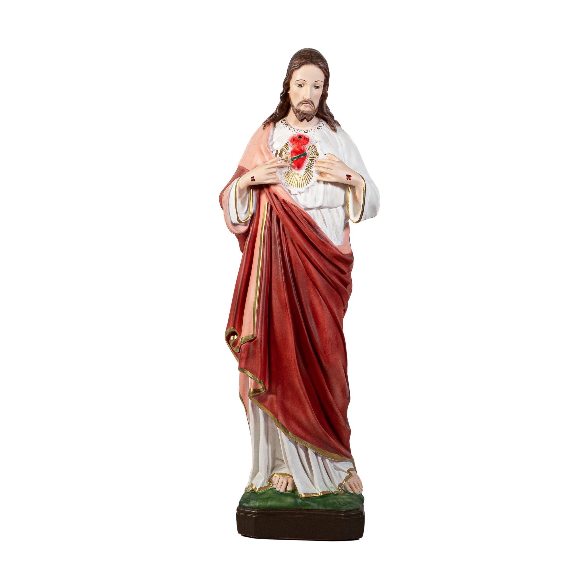 Estatua del Sagrado Corazón de Jesús de The Faith Gift Shop - Pintada a mano en Italia - Nuestra colección de Toscana - / Sagrado Corazon de Jesus