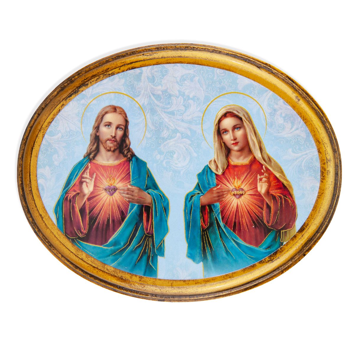 Placa ovalada de los Sagrados Corazones