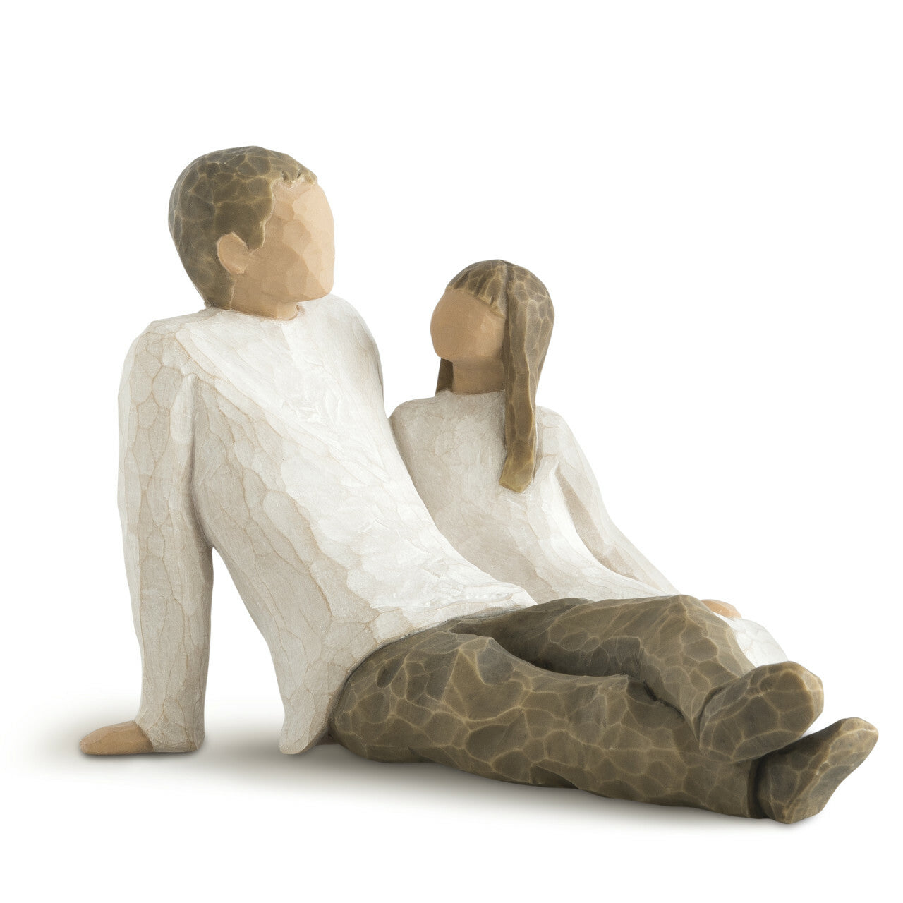 Padre e hija junto a Willow Tree