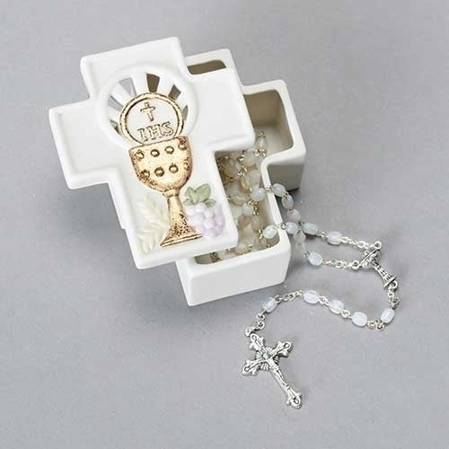 3"H Communion Keepsake Box