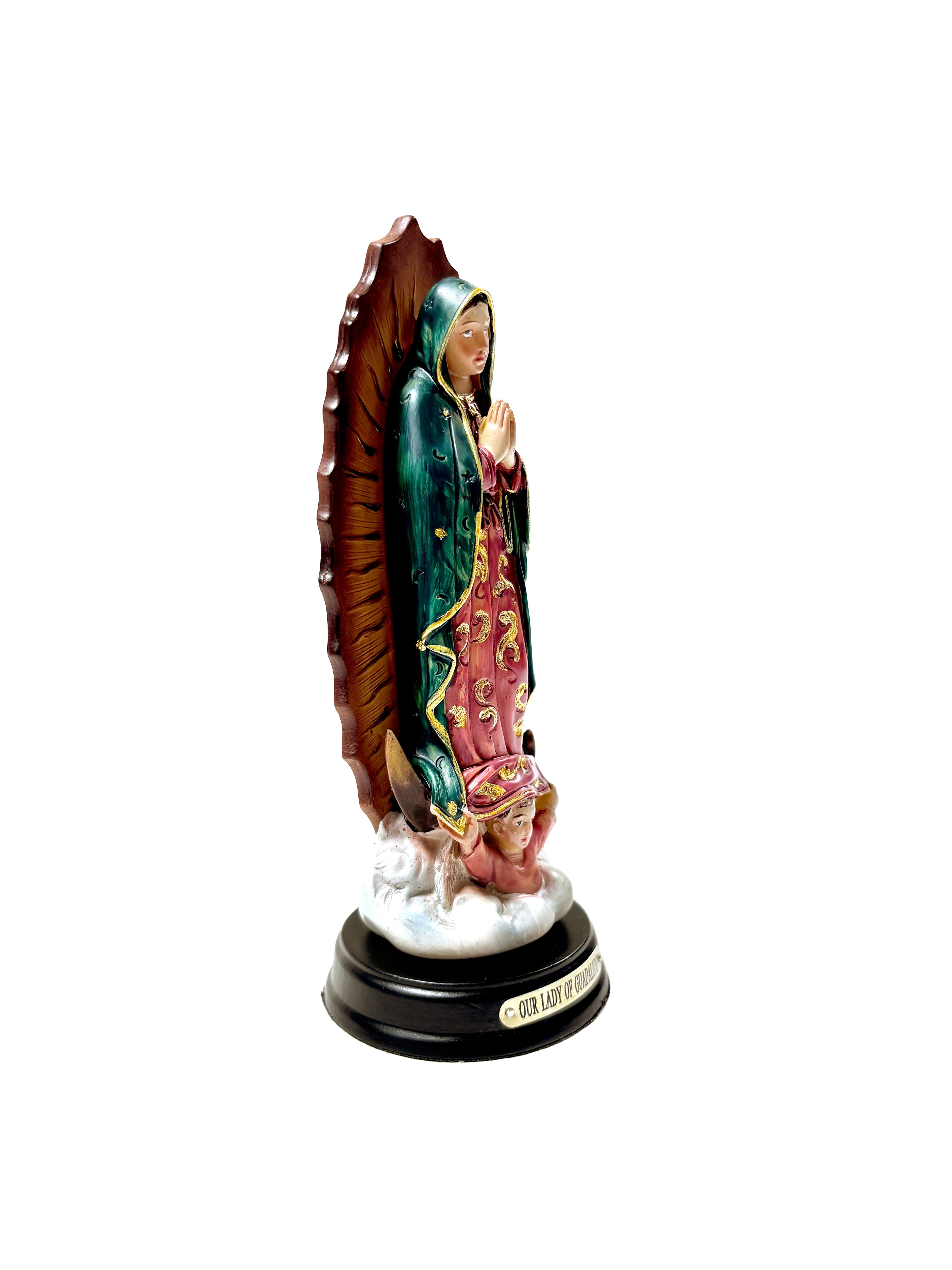 Estatua religiosa de Nuestra Señora de Guadalupe de 5" de altura