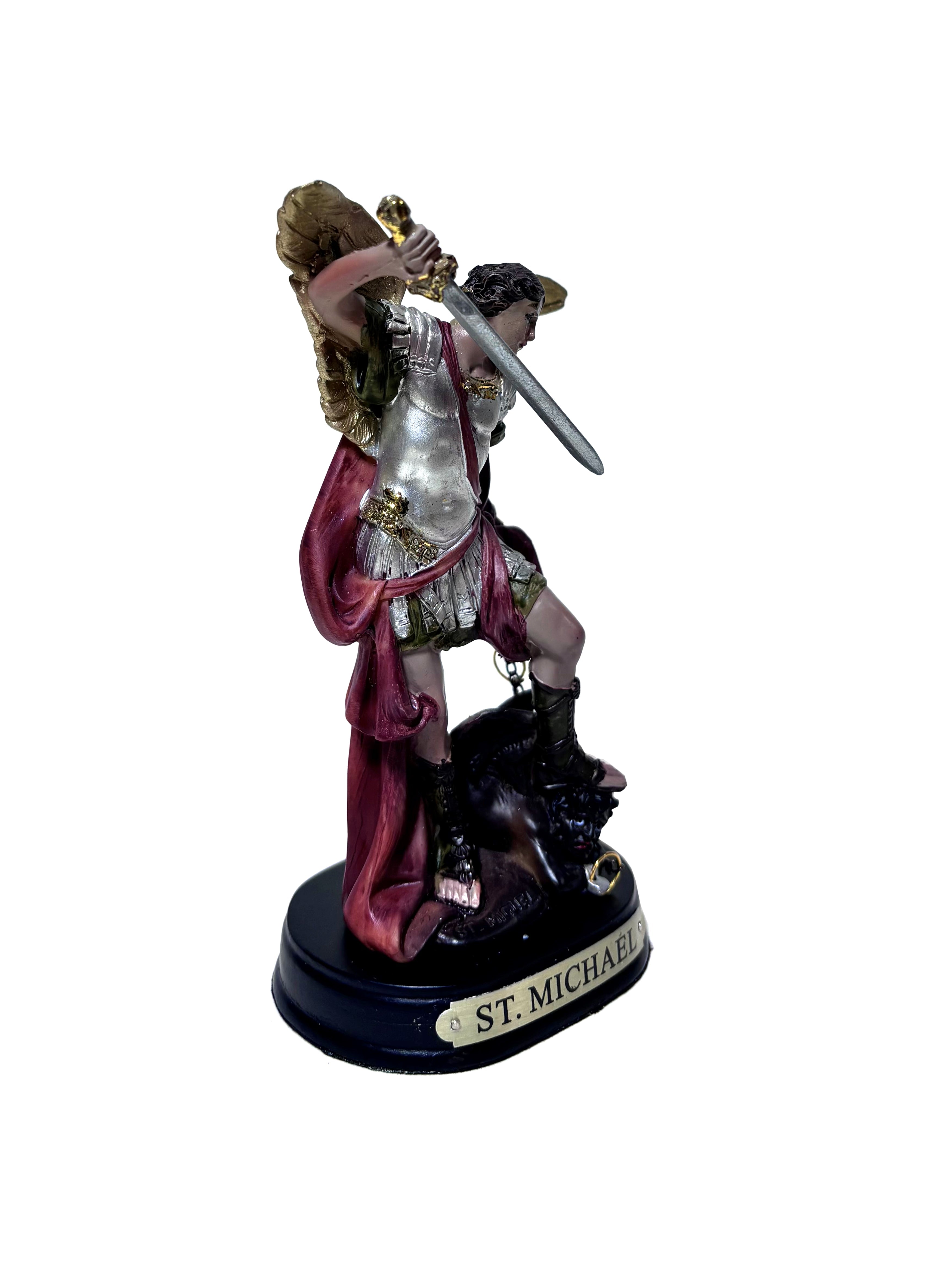 Estatua religiosa de San Miguel Arcángel de 5" de altura