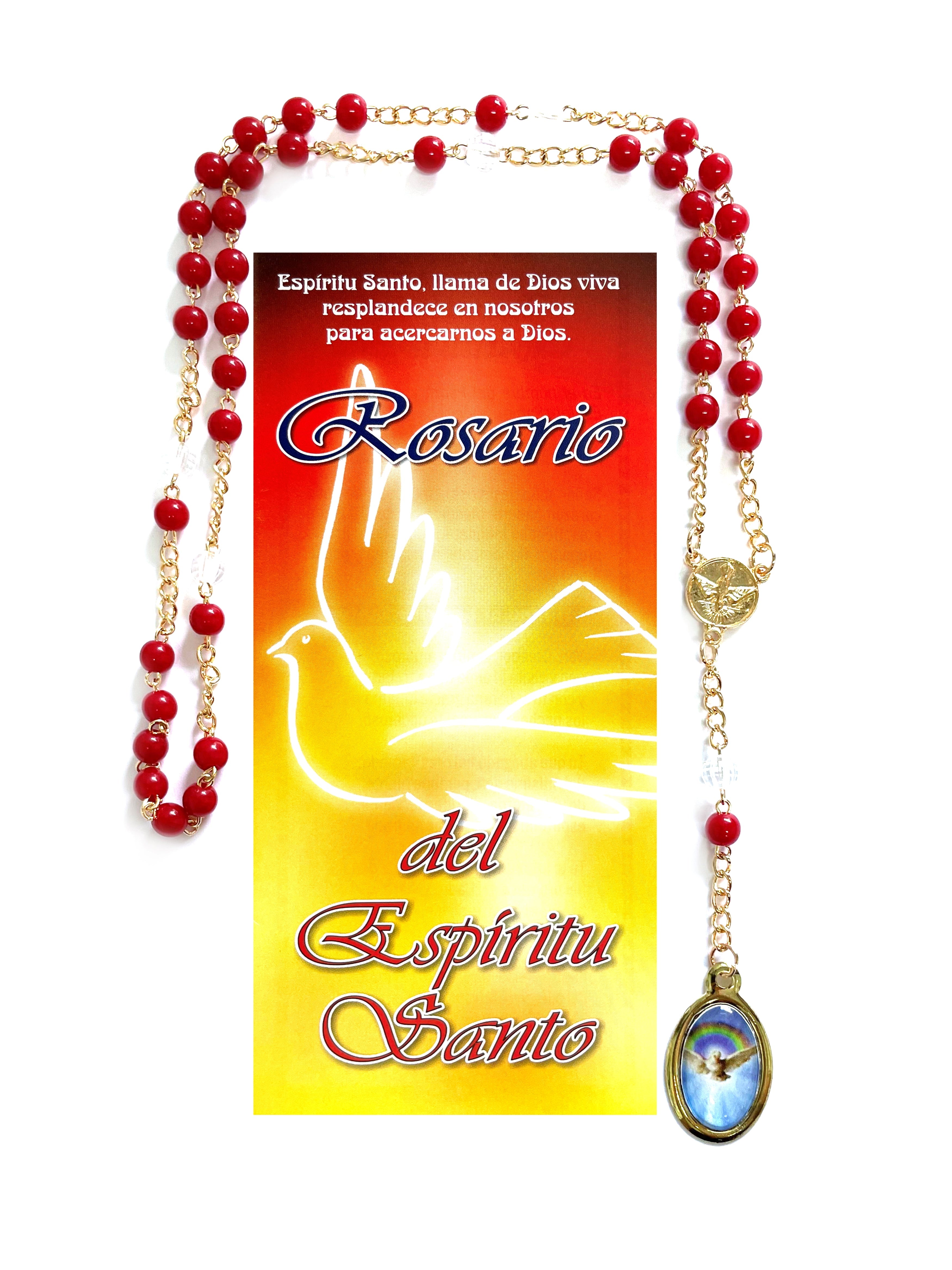 Rosario del Espíritu Santo con manual de cómo rezar el rosario incluido