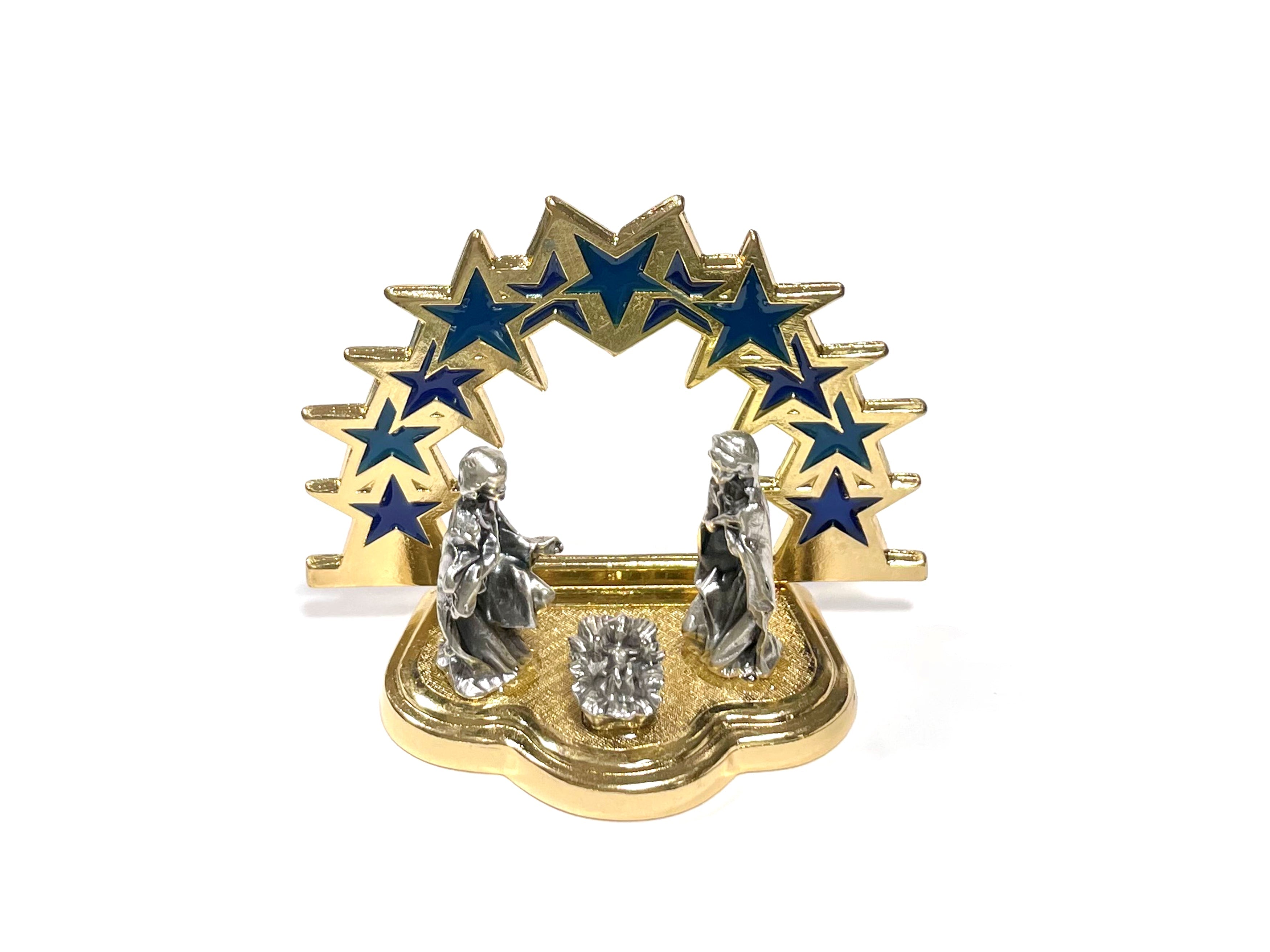 Arco de la Natividad con Estrellas estilo vitral