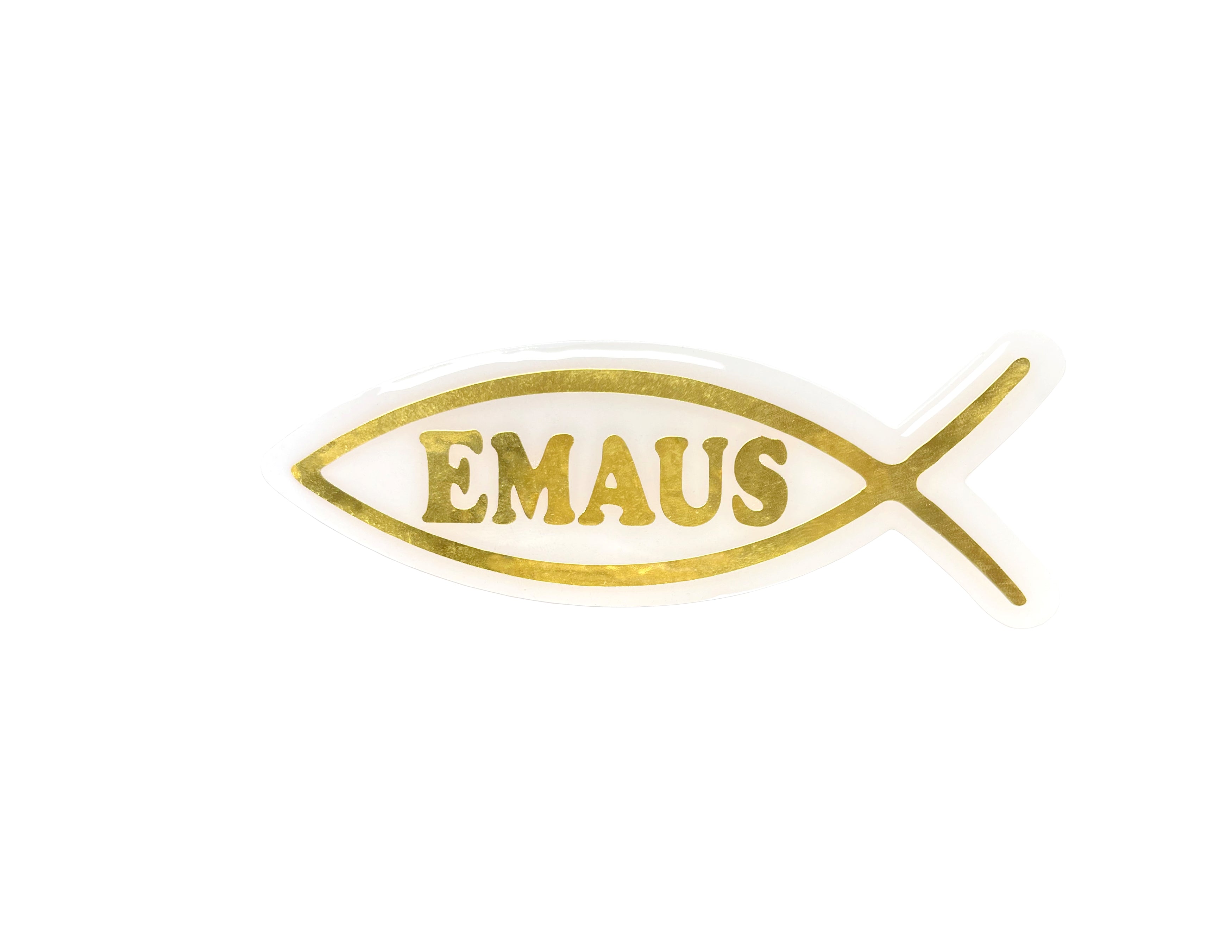 Pegatina emblema pez Emaus para coche