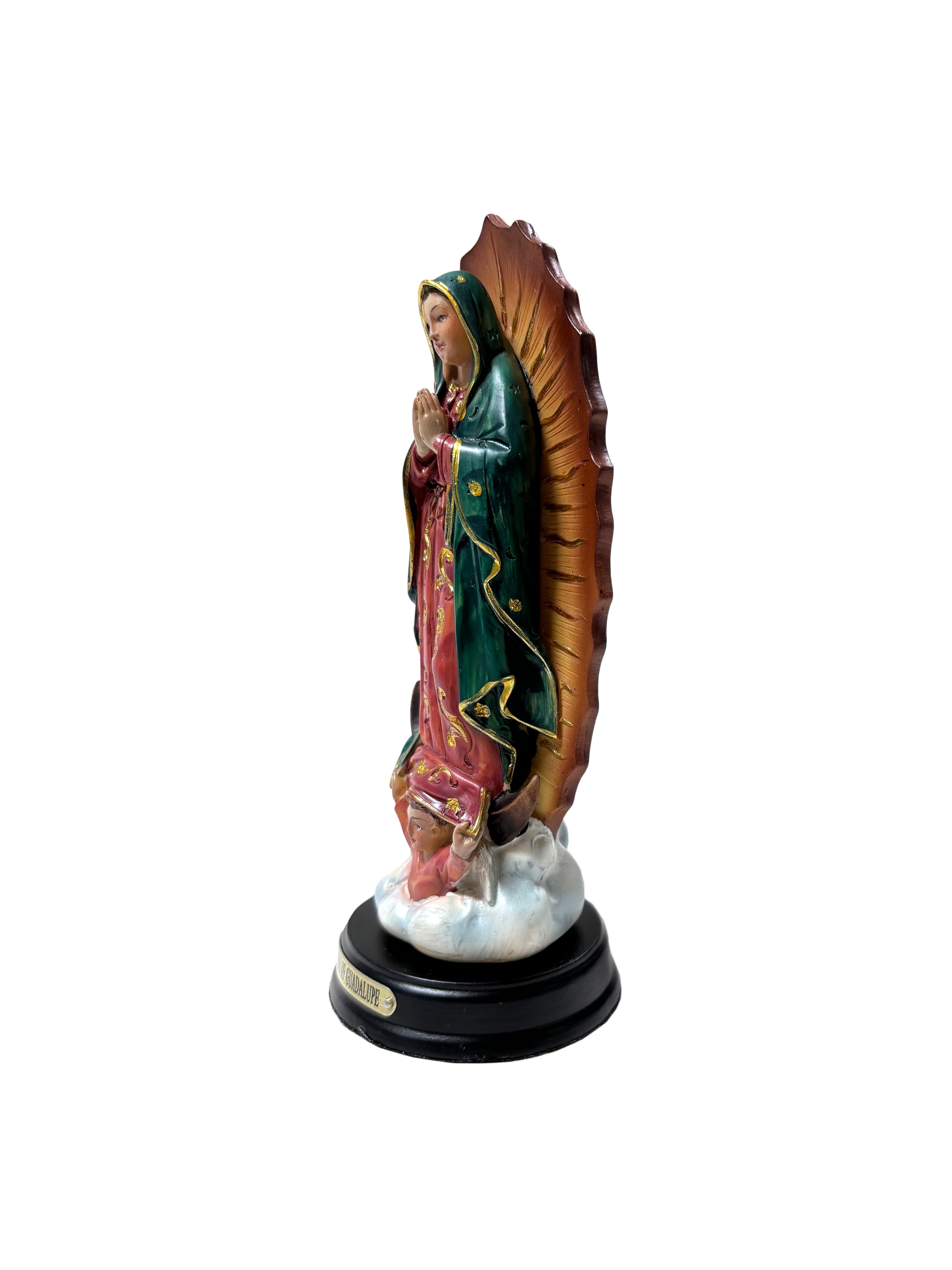 Estatua religiosa de Nuestra Señora de Guadalupe de 5" de altura