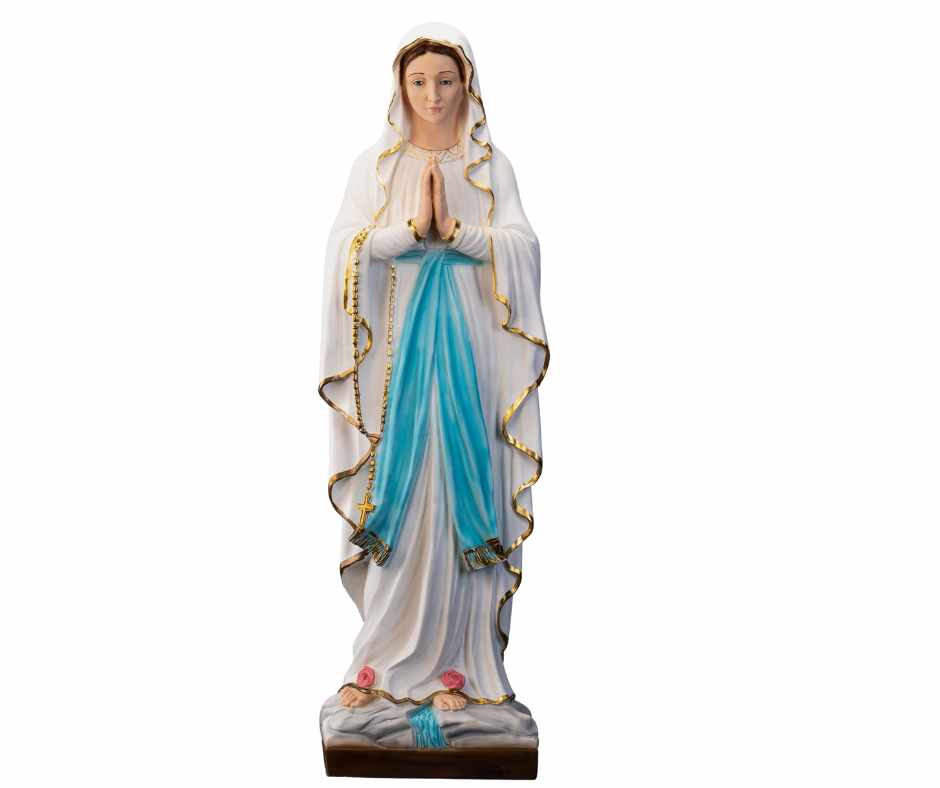 La tienda de regalos de la fe Nuestra Señora de Lourdes - Pintada a mano en Italia - Nuestra colección de Toscana - Nuestra Señora de Lourdes