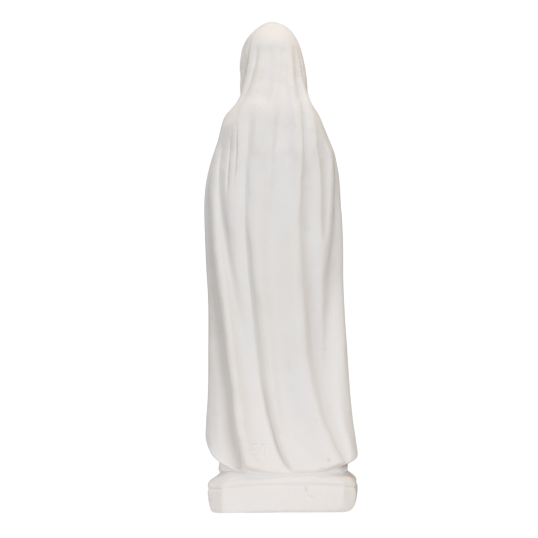 Rosa Mística de 15,25" - Colección Rosa Mística Blanco-Oro - Pintada a mano