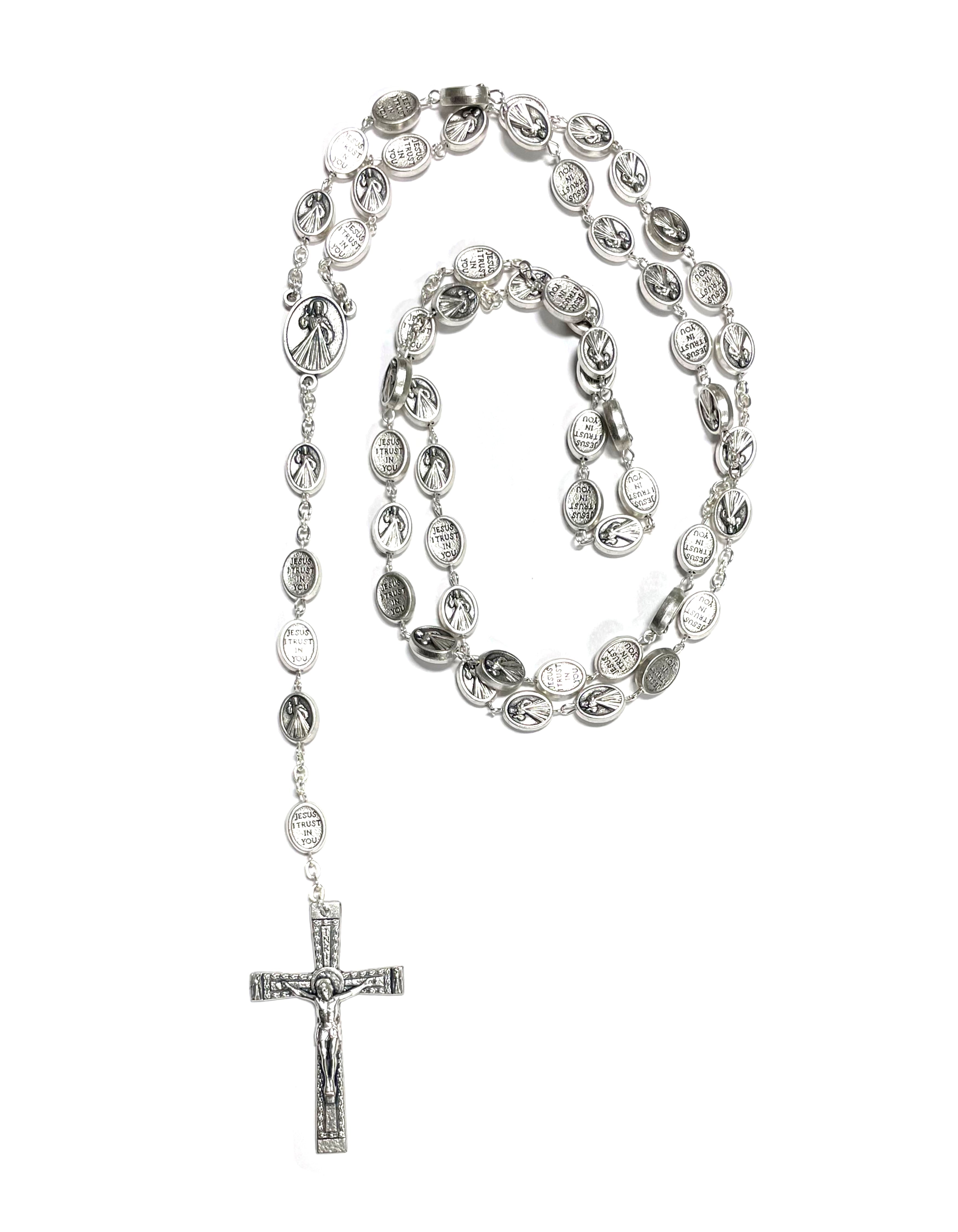 Rosario con cuentas de medallas de la Divina Misericordia