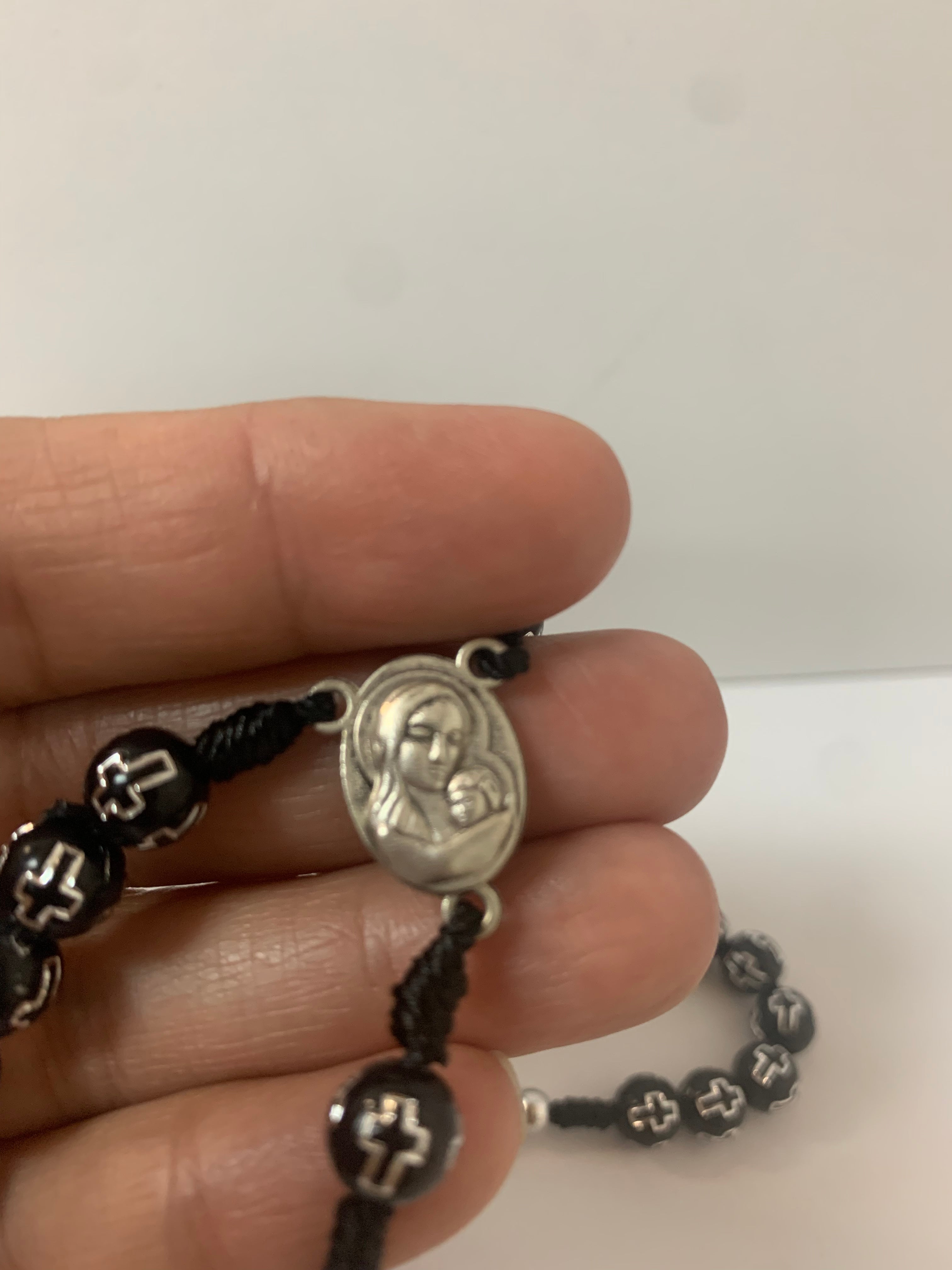 Rosary with medal of Our Lady and Soil from the Holy Land
