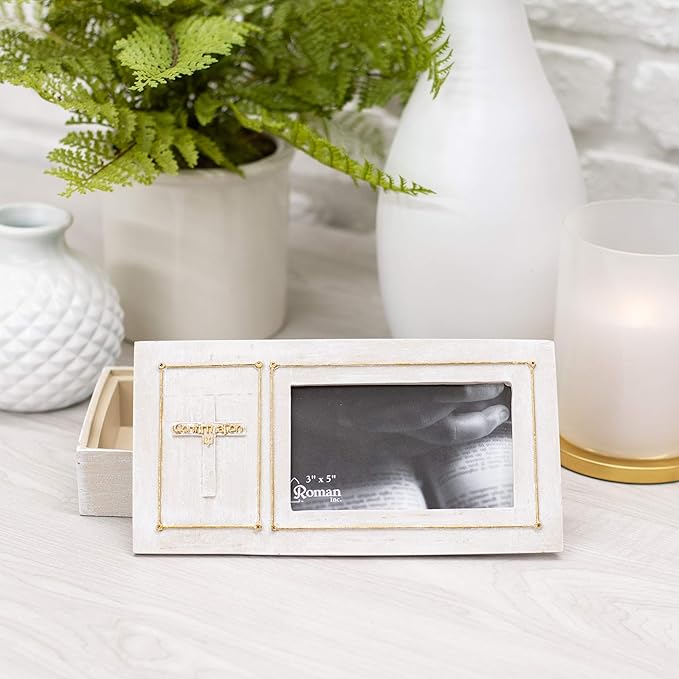 1.75" Confirmation Keepsake Box with Frame (3" x 5" - Photo)