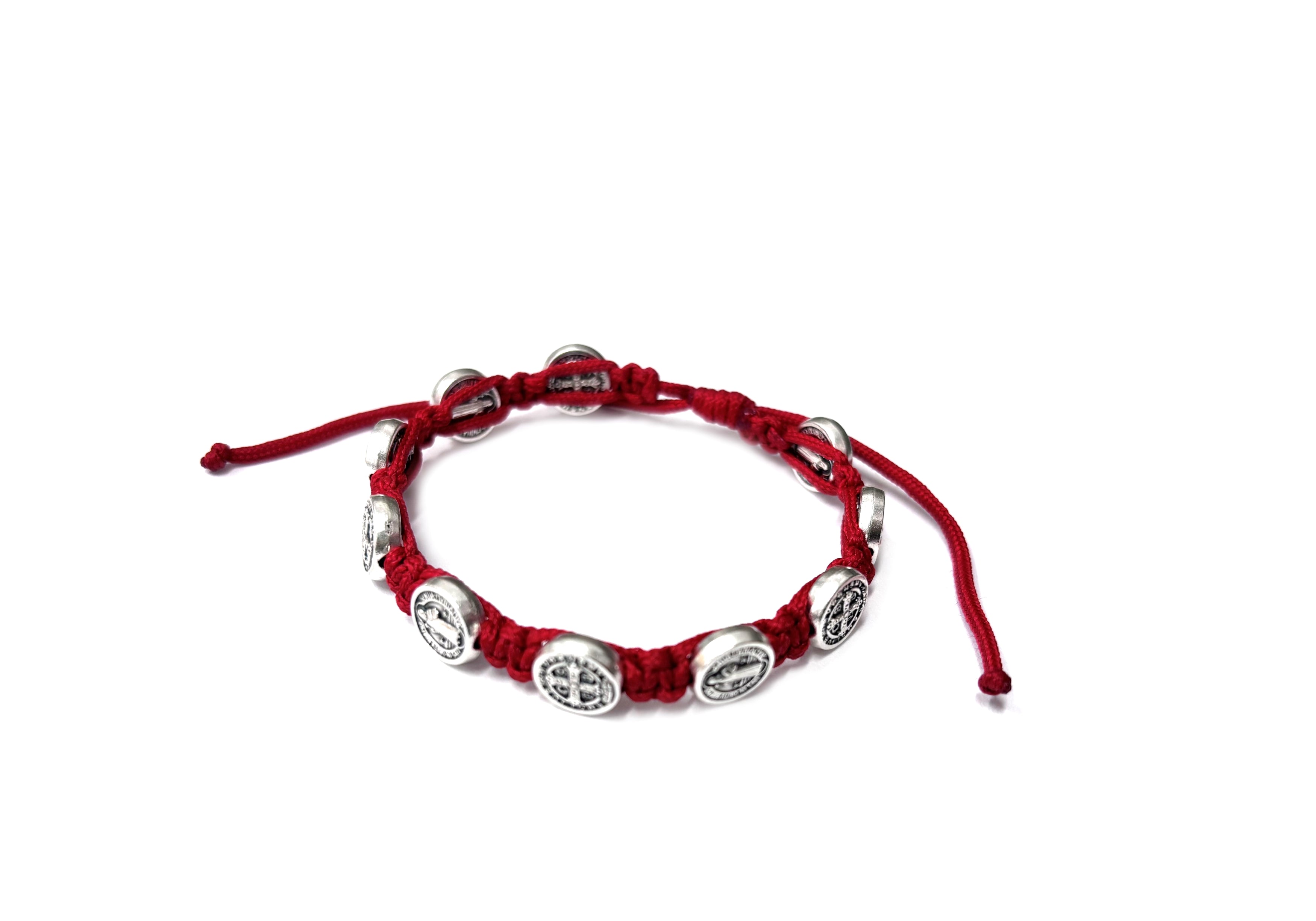 Pulsera cordón y medallas San Benito