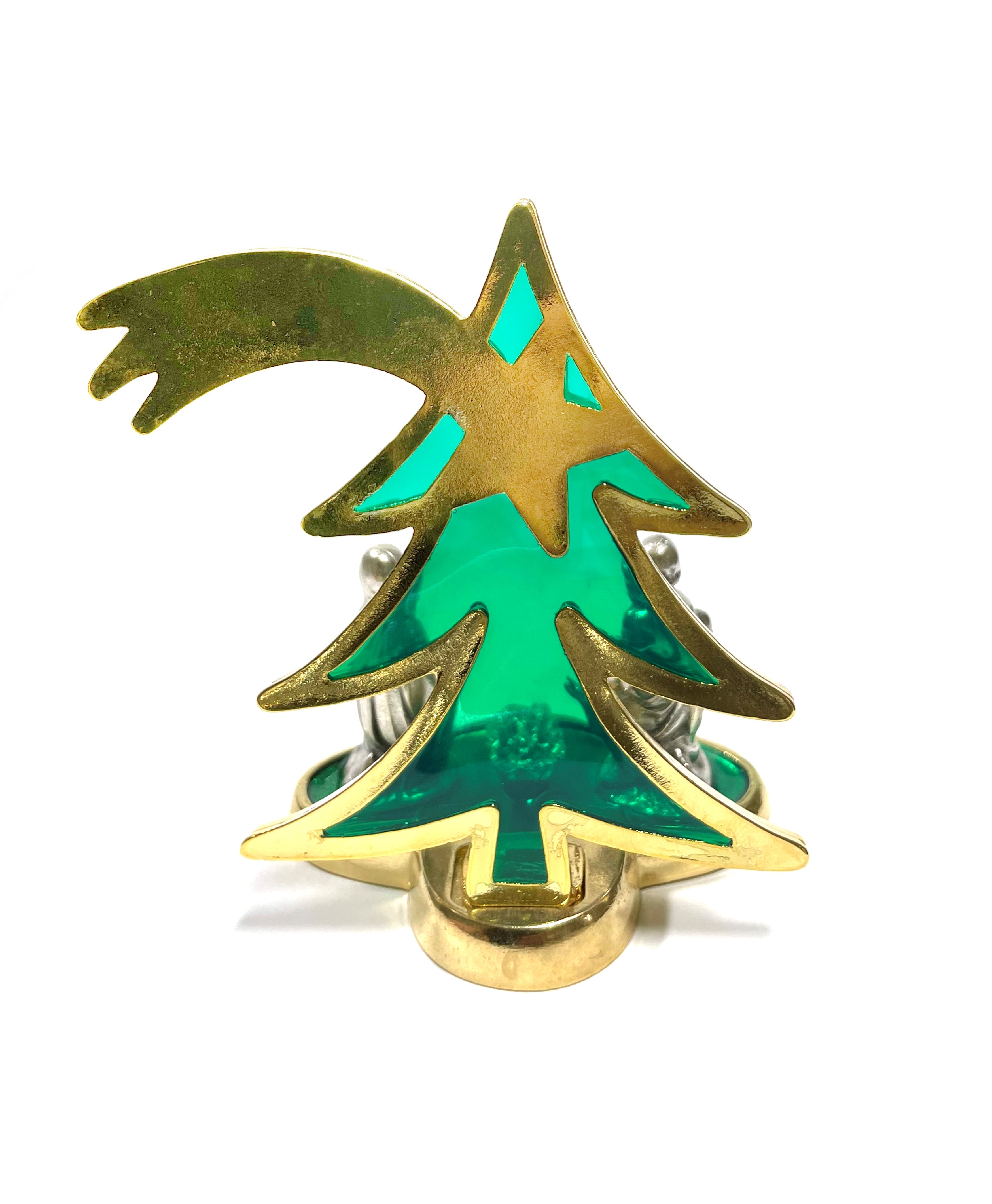 Nacimiento con árbol de Navidad estilo vitral