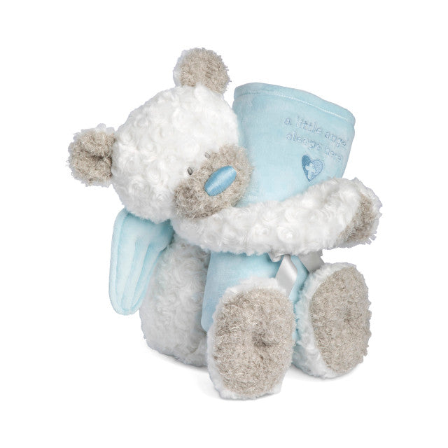 Ángel de la guarda, oso y manta