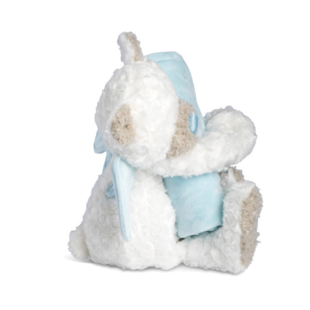 Ángel de la guarda, oso y manta