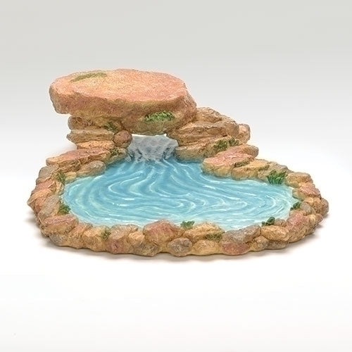 Estanque de pesca de 2,5" de alto x 9,5" de ancho para figuras de la Natividad a escala de 5"