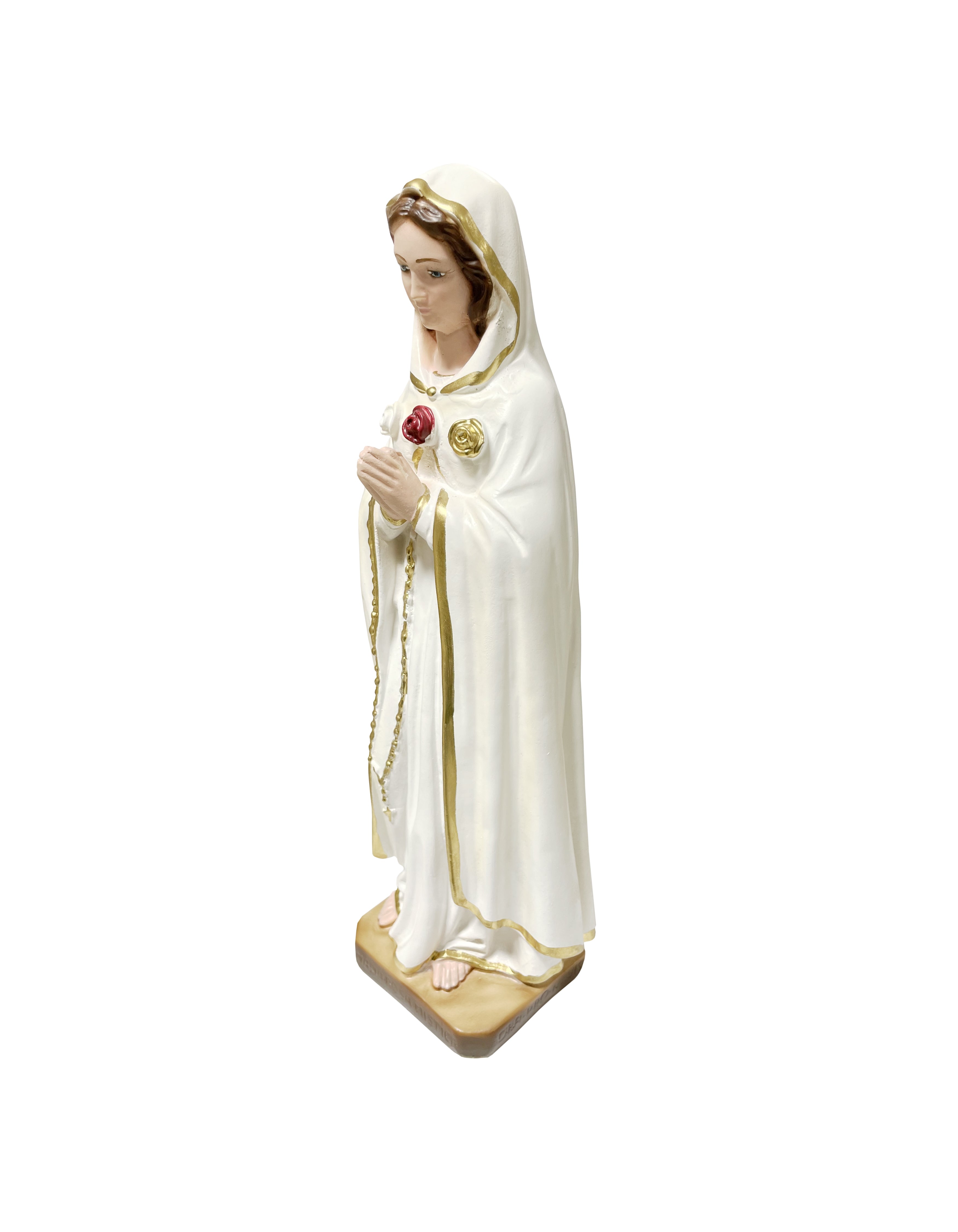 Estatua religiosa de Nuestra Señora de la Rosa Mística 12" de altura