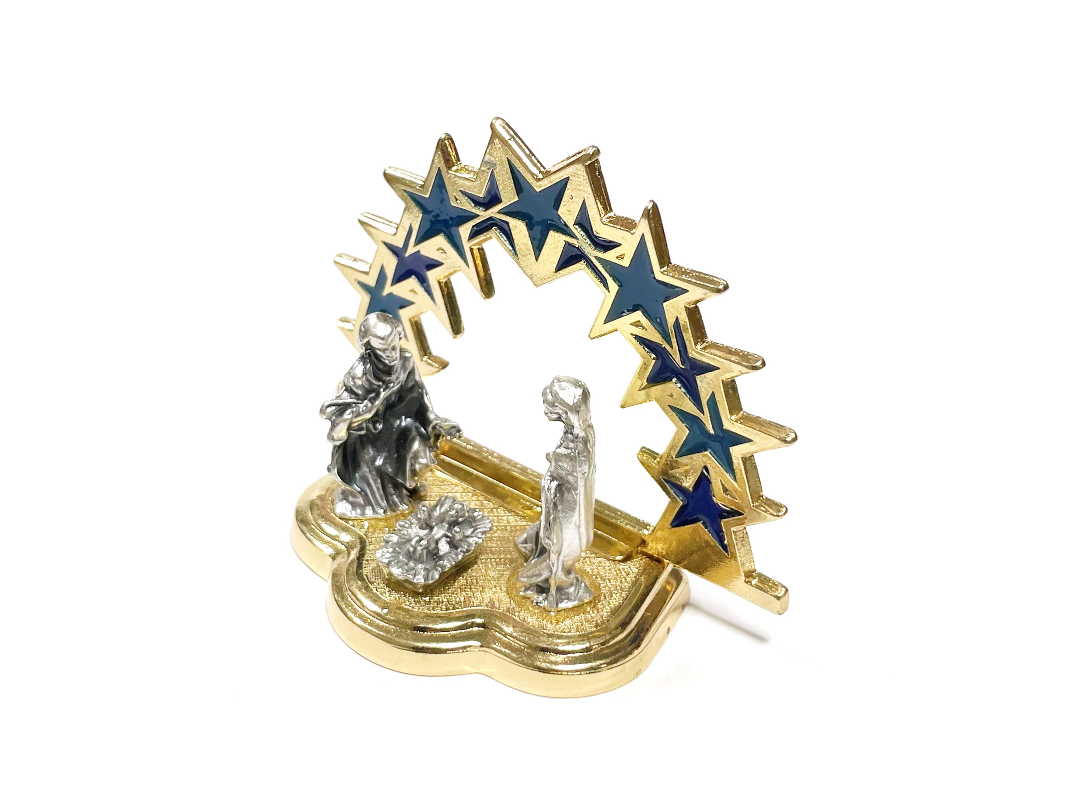 Arco de la Natividad con Estrellas estilo vitral