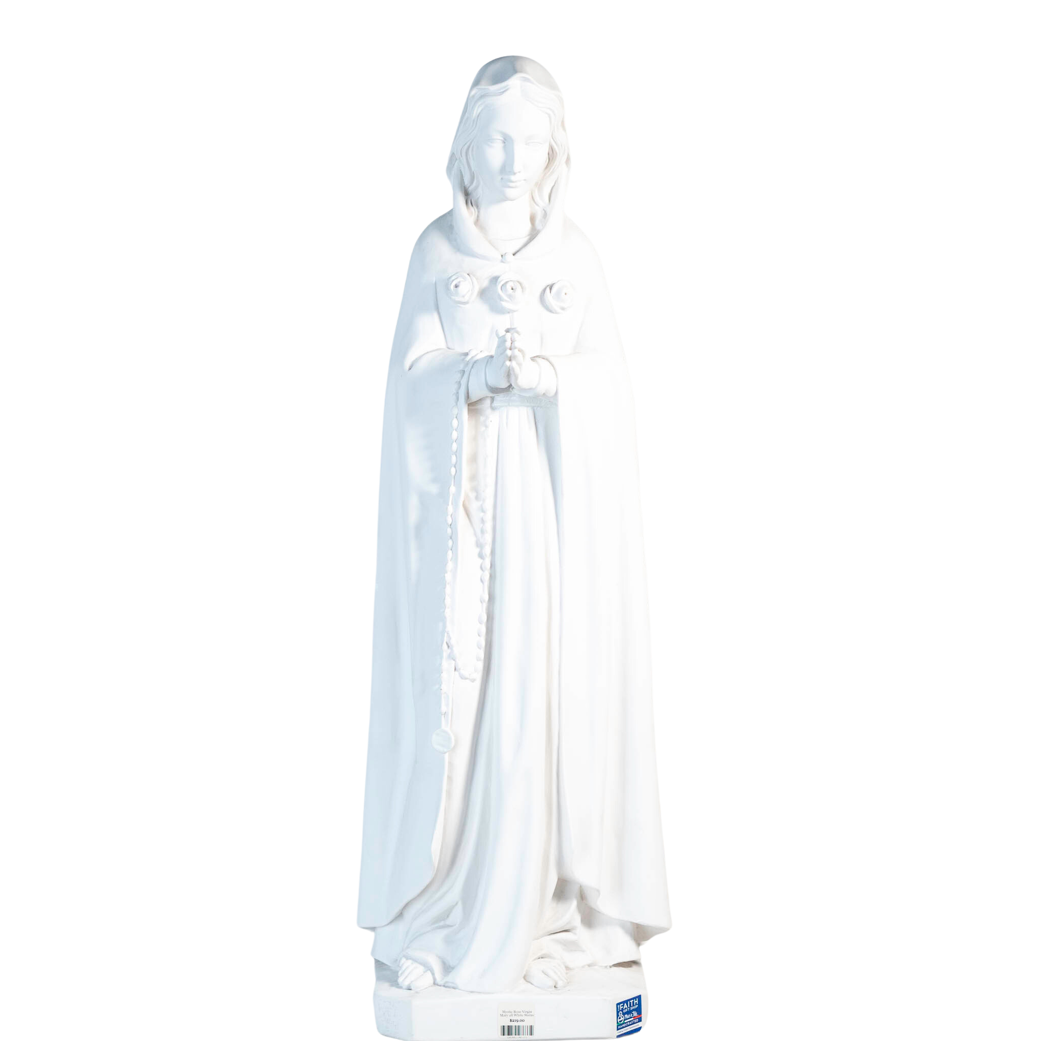 Estatua de la Virgen María Rosa Mística Blanca de The Faith Gift Shop - Fabricada en Italia - Nuestra colección Toscana - Maria Rosa Mistica Blanca